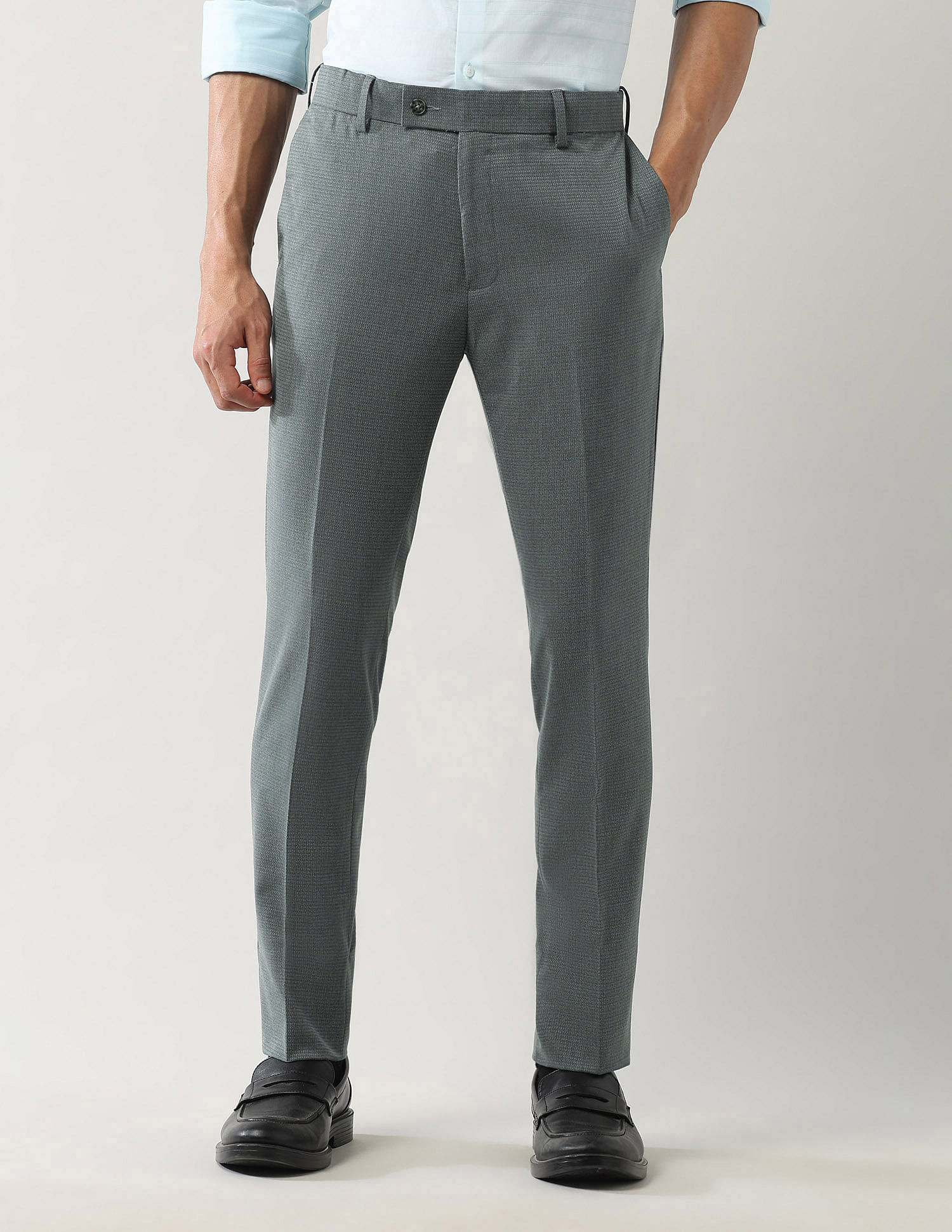 Arrow Mid Rise Autoflex Dobby Trousers