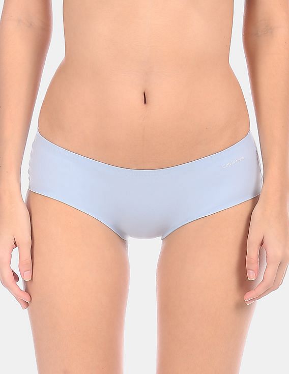 Buy Calvin Klein Underwear Women Light Blue Solid Hipster Panties