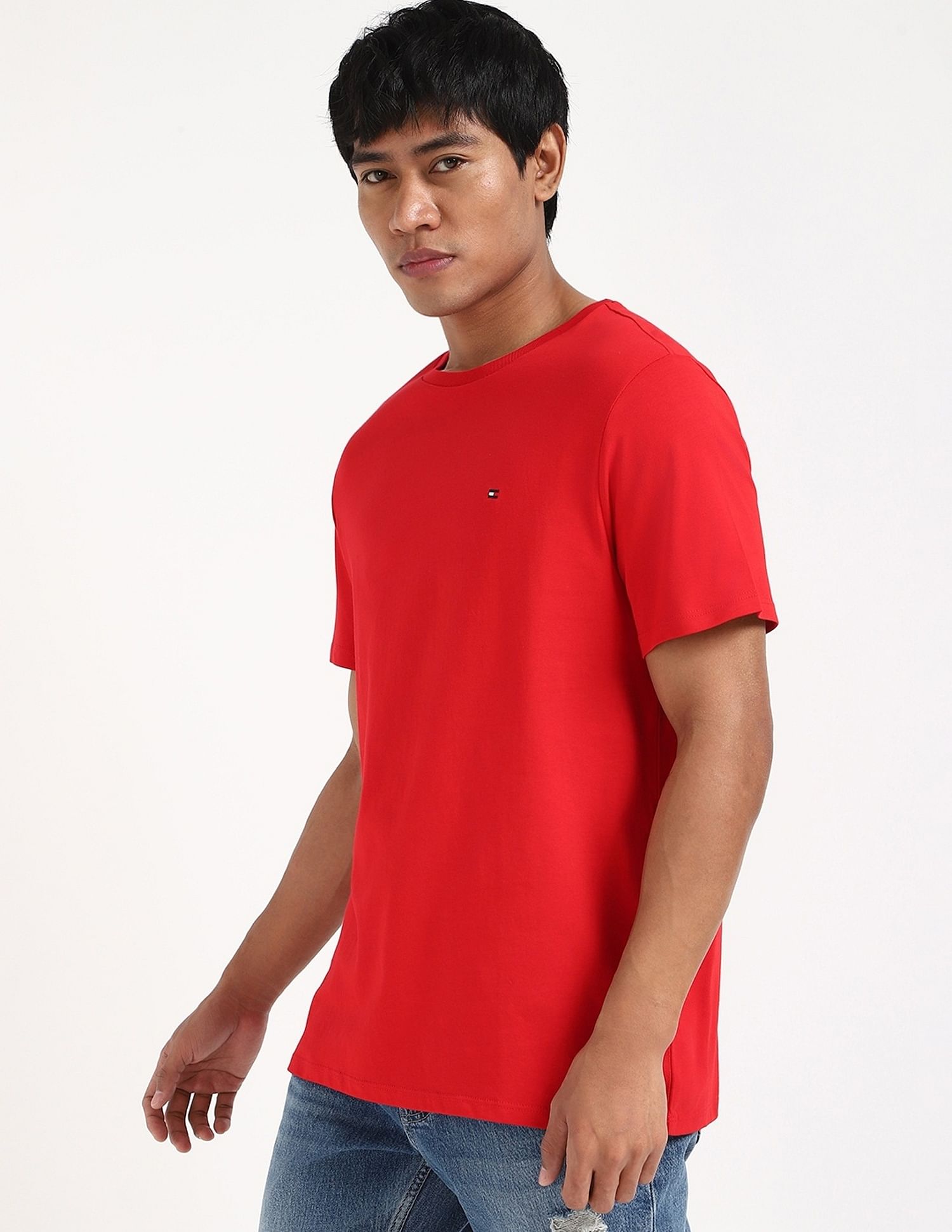 Tommy Hilfiger Solid Regular-Fit Cotton T-Shirt