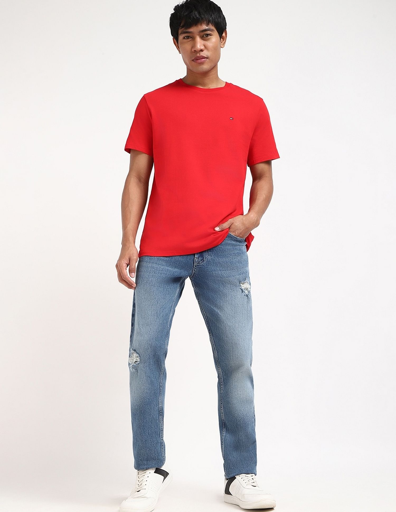 Tommy Hilfiger Solid Regular-Fit Cotton T-Shirt