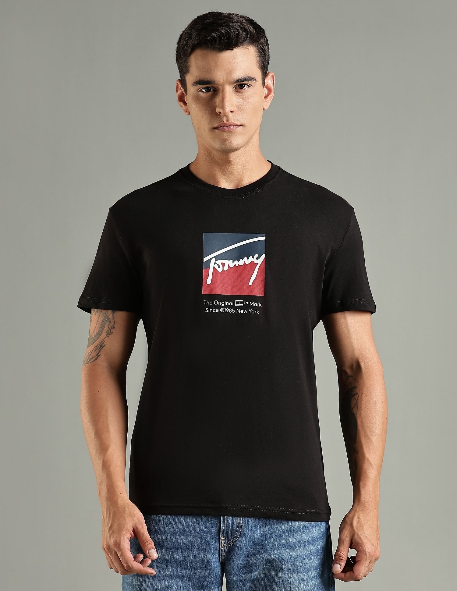 Tommy Hilfiger Logo Regular Fit Cotton T-Shirt