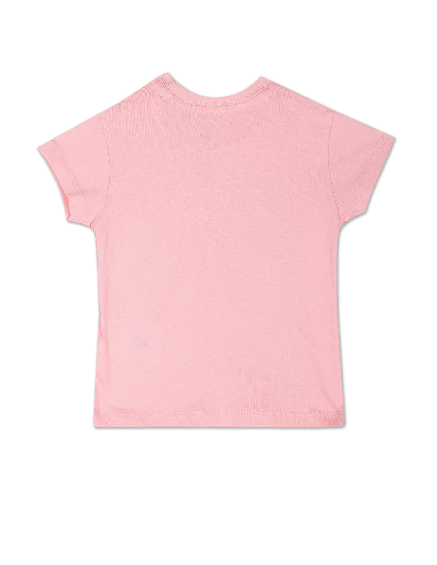 U.S. Polo Assn. Kids Girls Foil Print Crew Neck T-Shirt