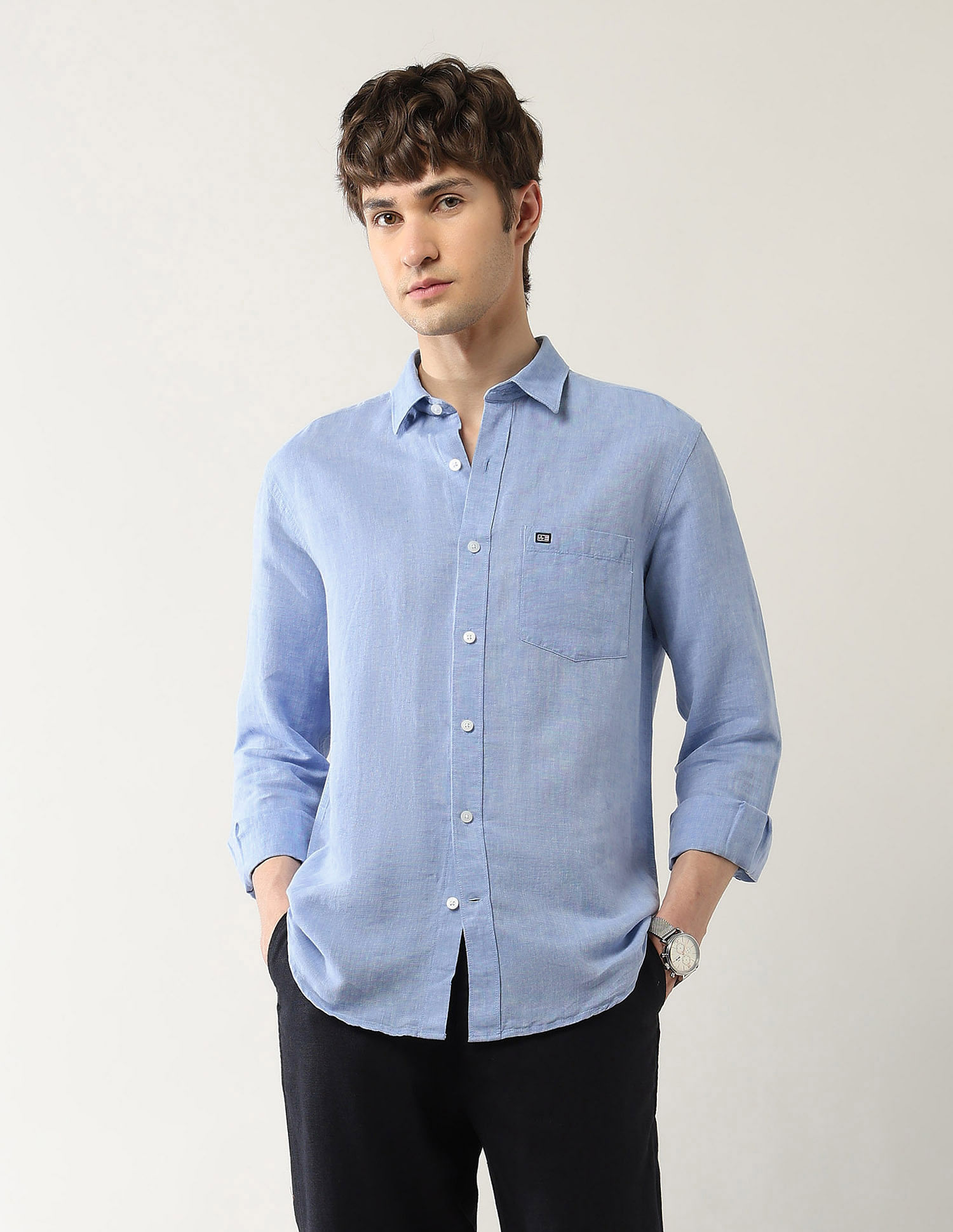 Arrow Sport Pure Linen Slim Fit Shirt