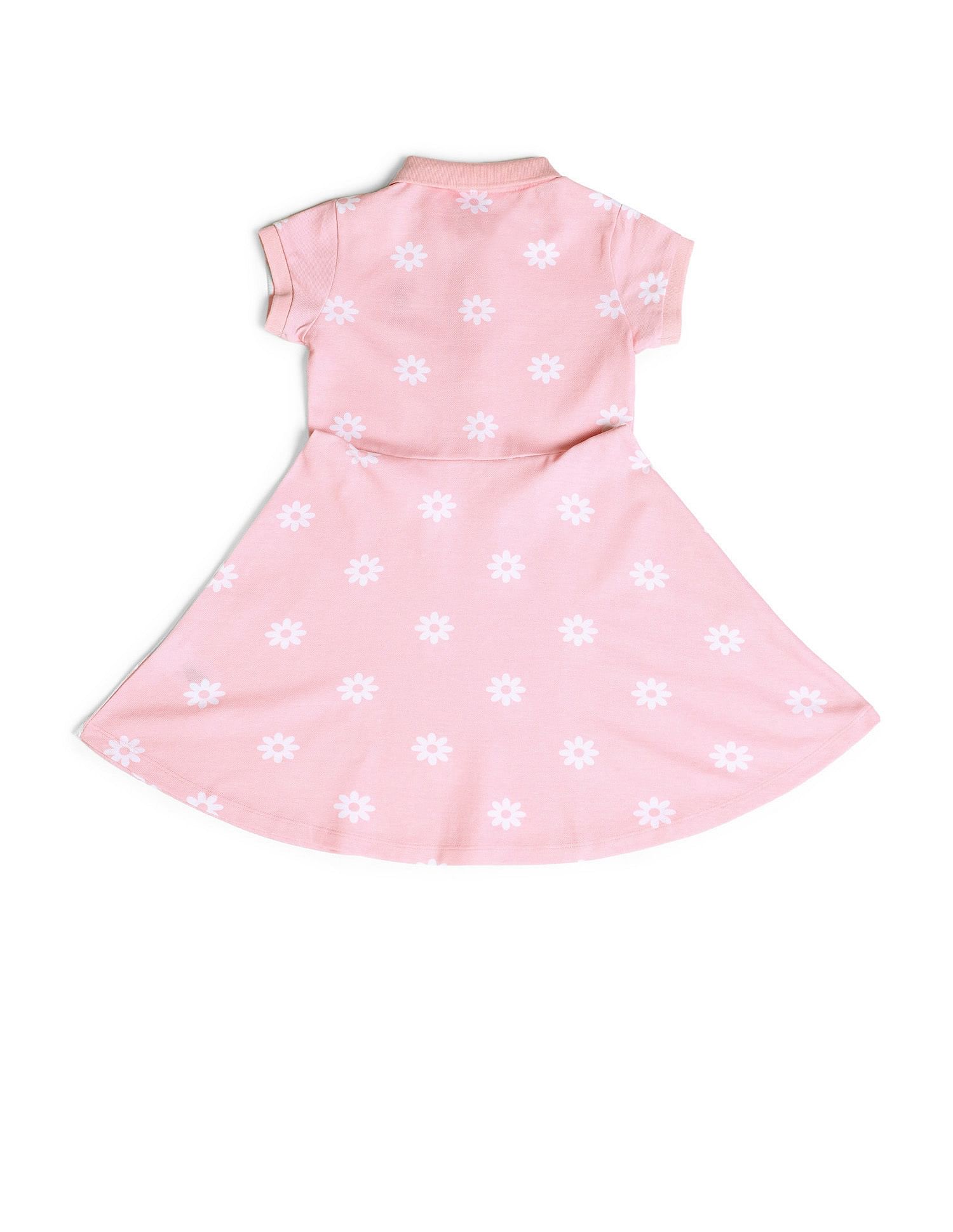 U.S. Polo Assn. Kids Girls Floral A-line Dress