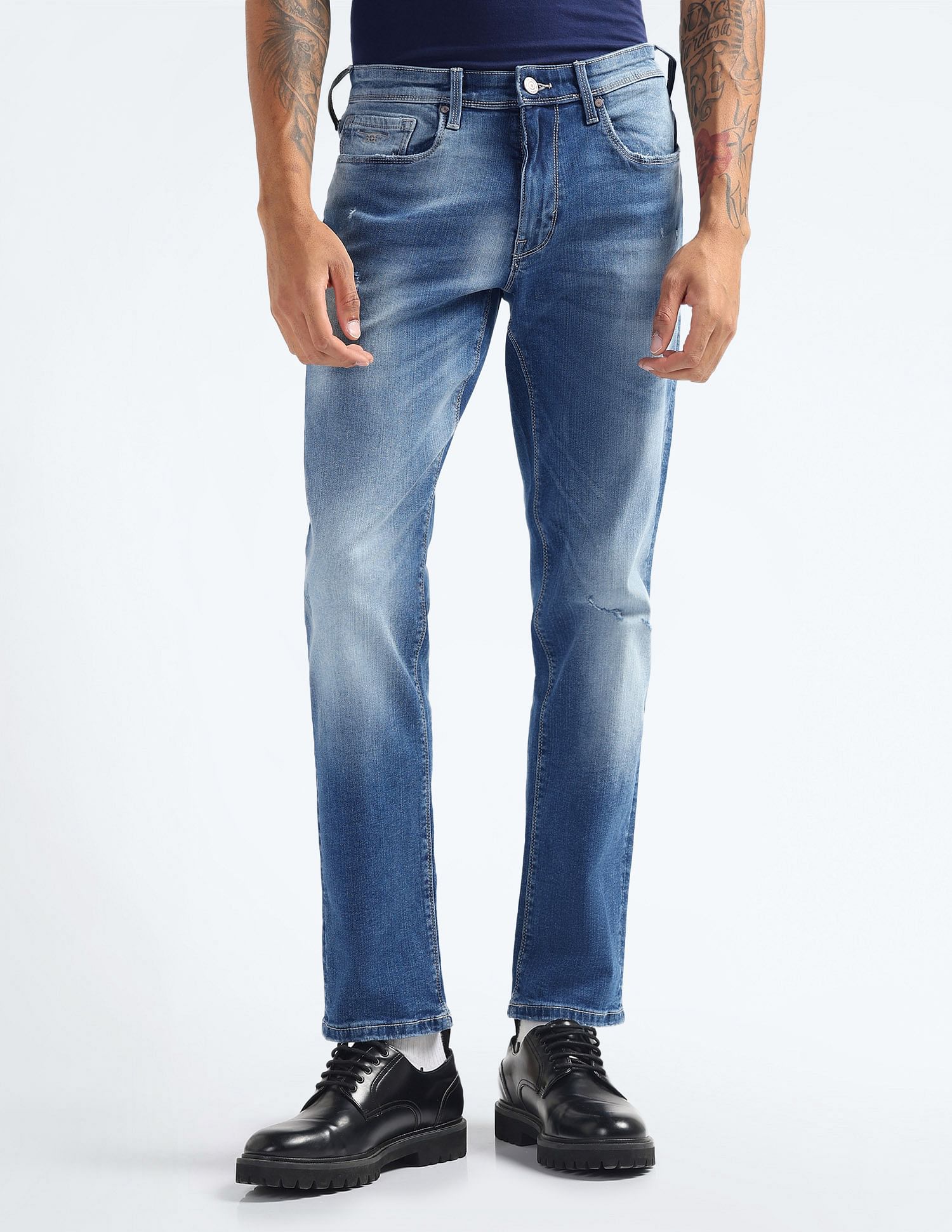Flying Machine Freddie Slim Straight Whiskered Jeans
