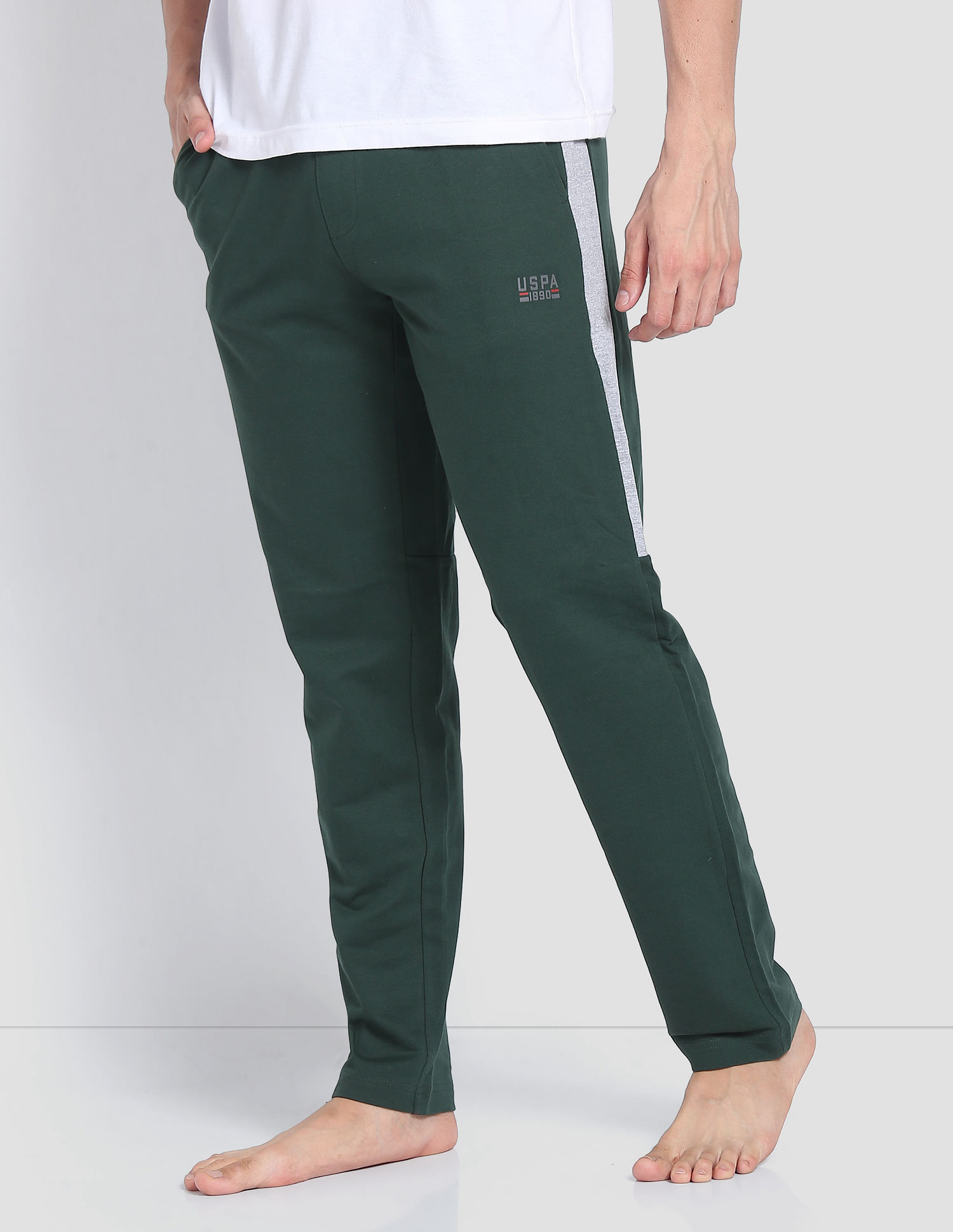 U.S. POLO ASSN. Loungewear : Buy U.S. POLO ASSN. Solid LR001 Lounge Track  Pants Black Online