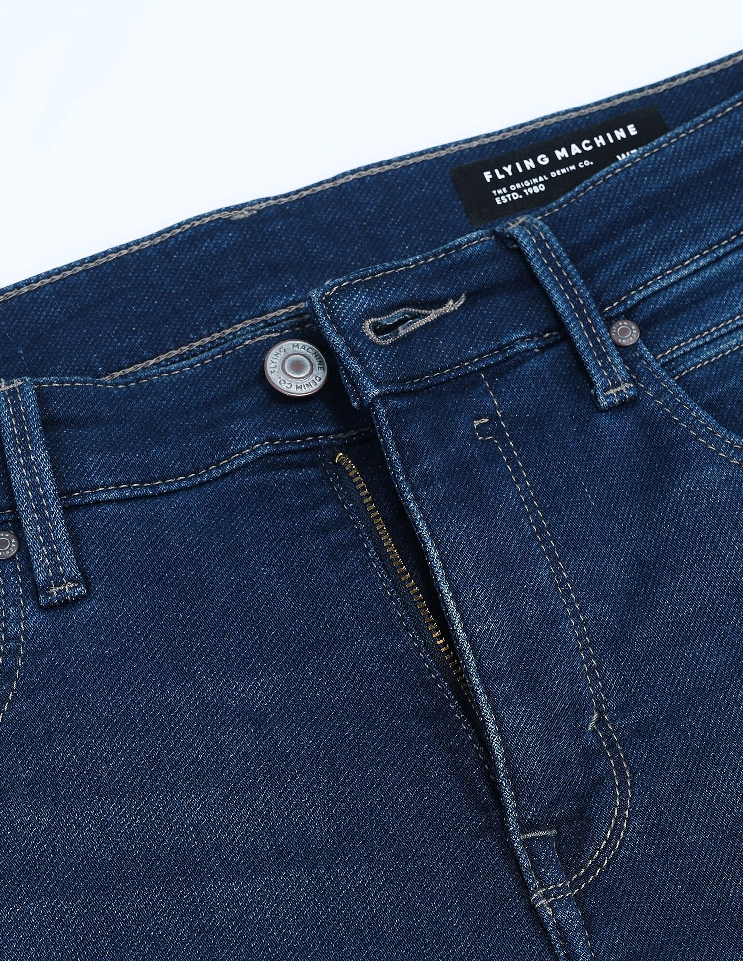 Flying Machine Slash Slim Tapered Fit Jeans