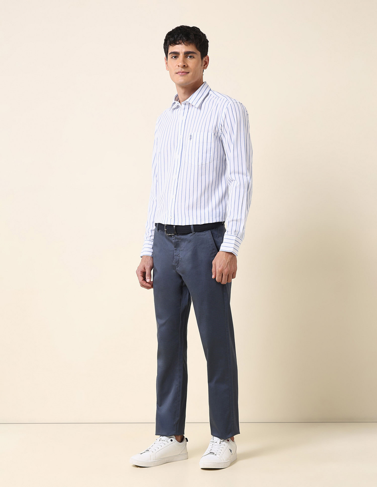 U.S. Polo Assn. Vertical Striped Tailored Fit Shirt