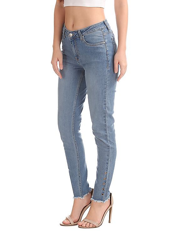 Flying Machine Women Skinny Fit Mid Rise Jeans