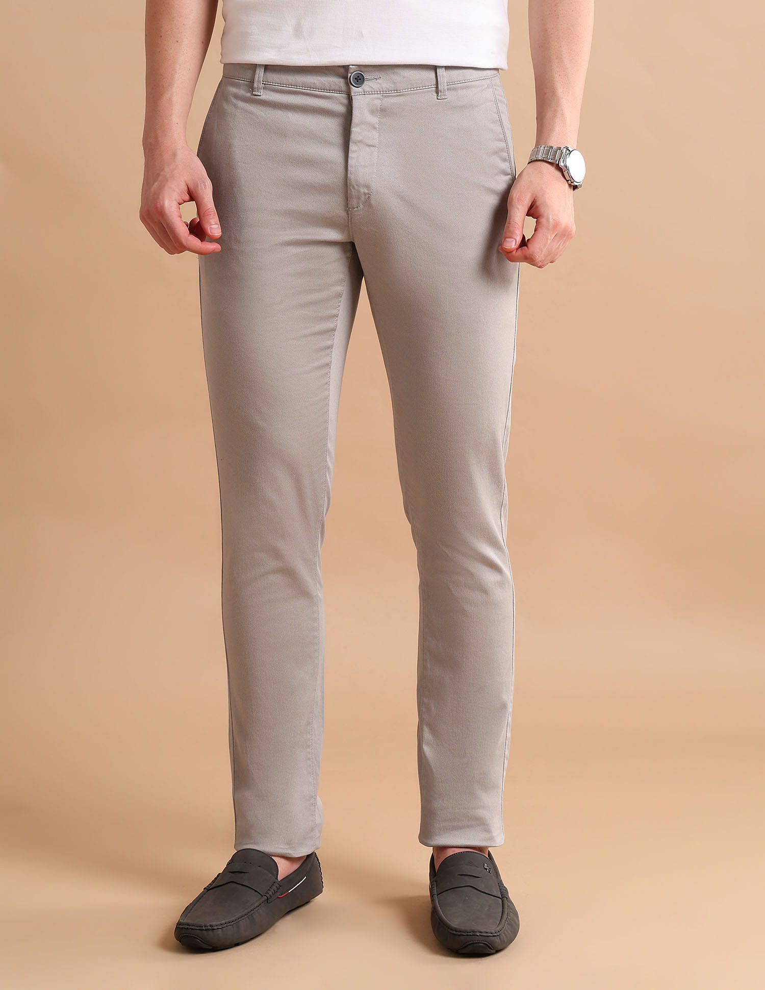 U.S. Polo Assn. Austin Regular Fit Cotton Stretch Printed Signature Trousers