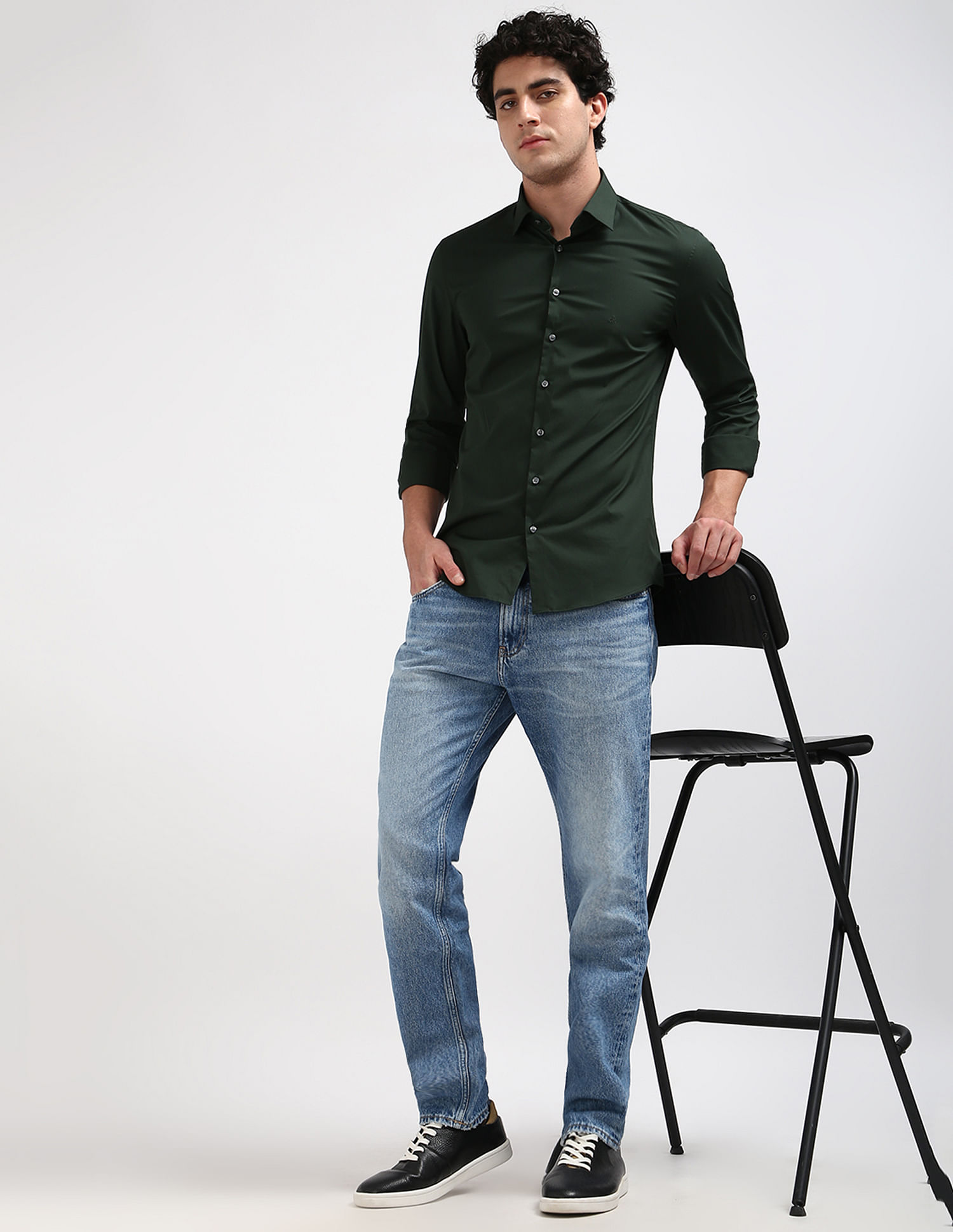 Calvin Klein Jeans Poplin Stretch Slim Fit Shirt