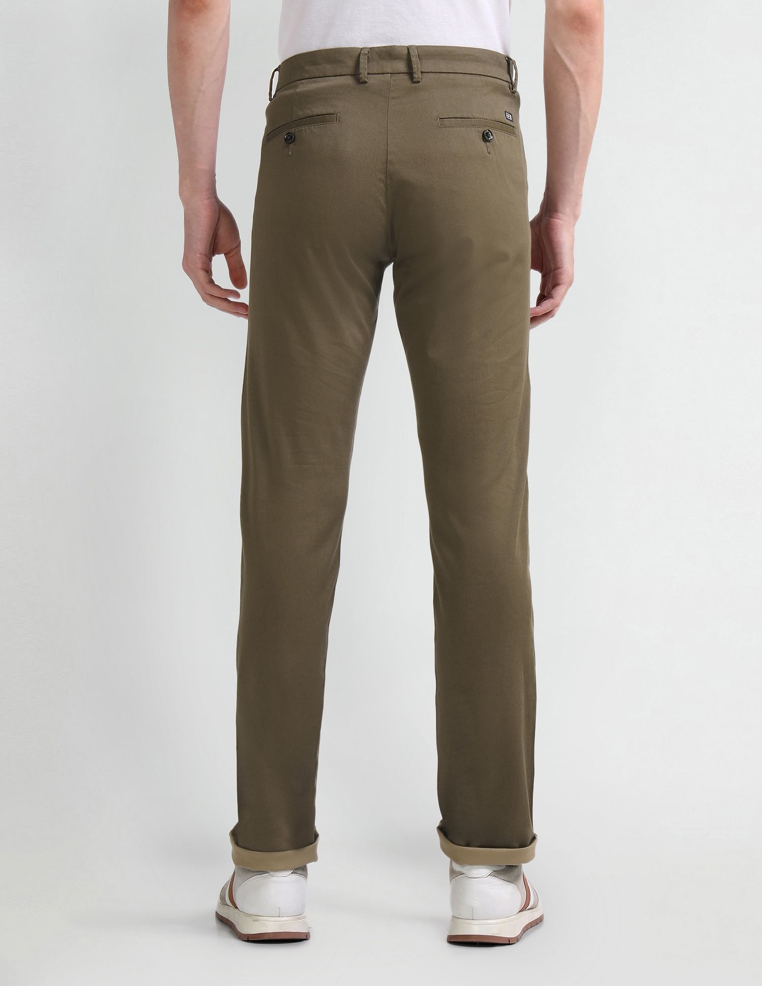 Arrow Sport Slim Fit Textured Trousers