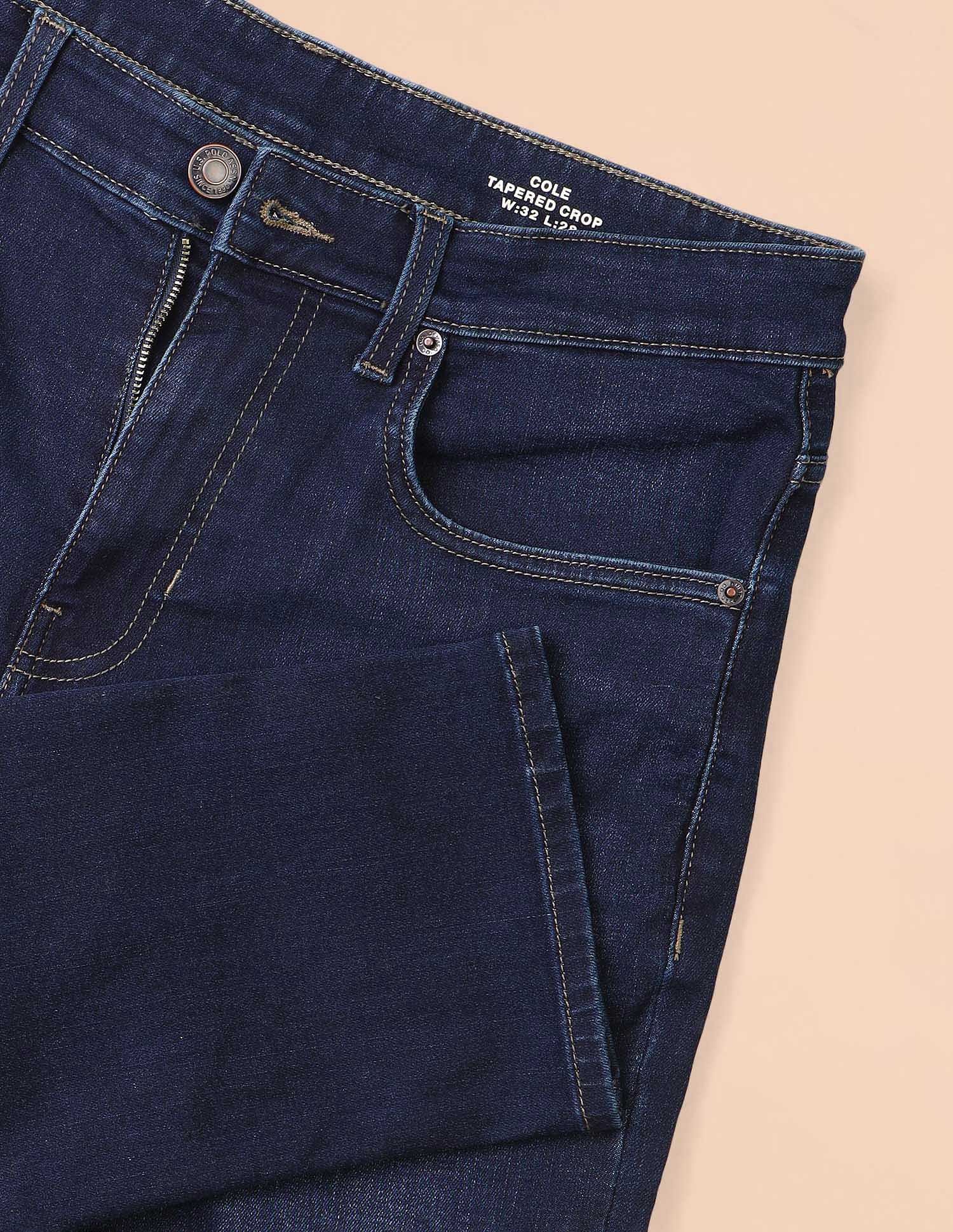 U.S. Polo Assn. Denim Co. Cole Comfort Cropped Fit Blue Jeans