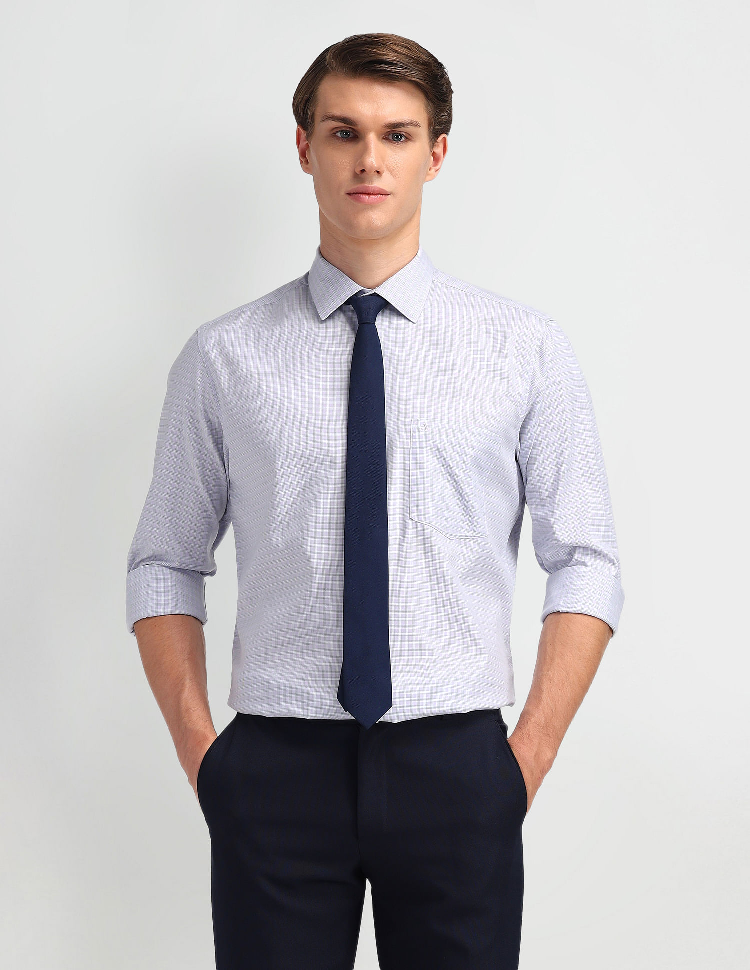 Arrow Liberty Classic Fit Micro Checked Shirt