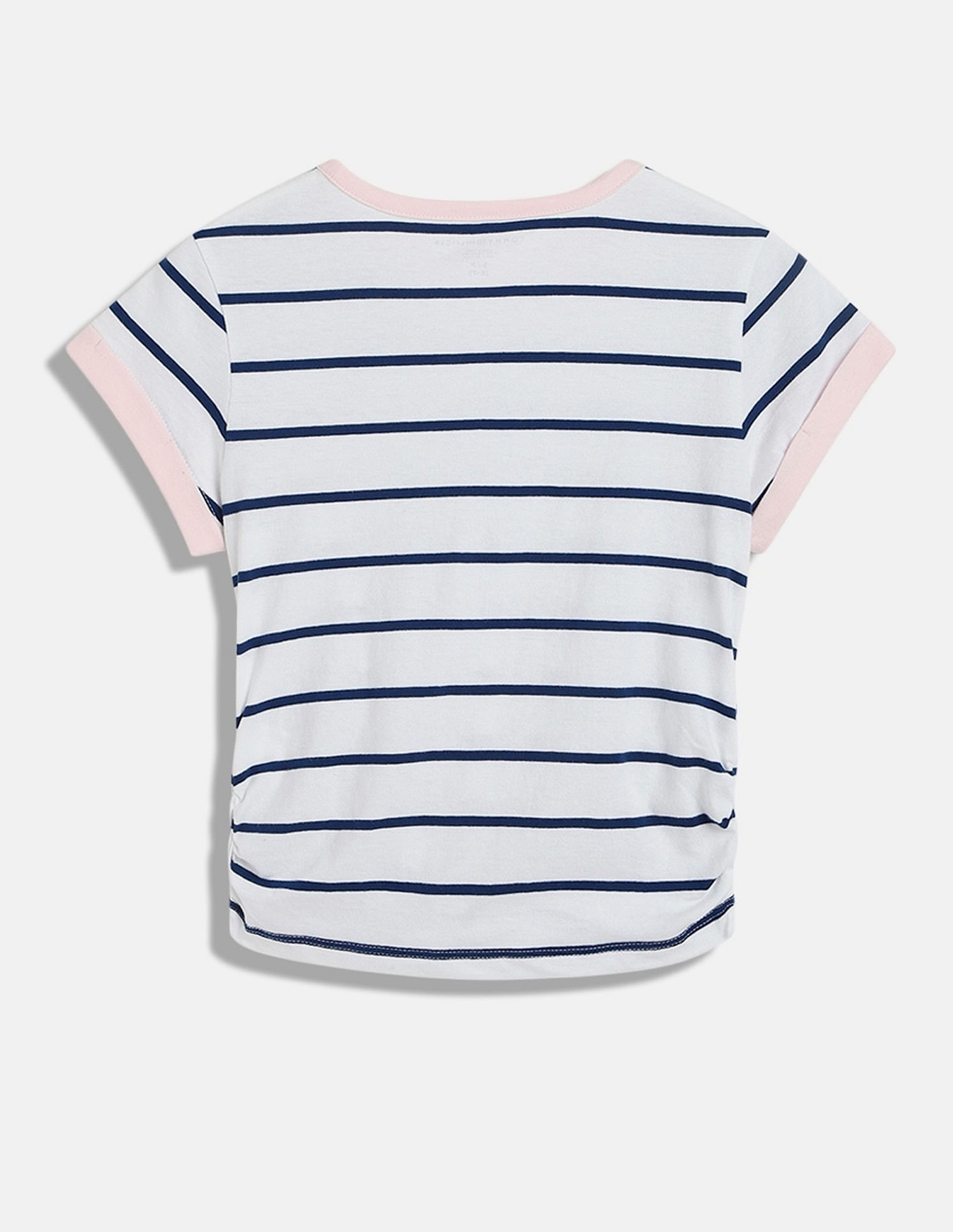 Tommy Hilfiger Girls White Horizontal Striped T-Shirt