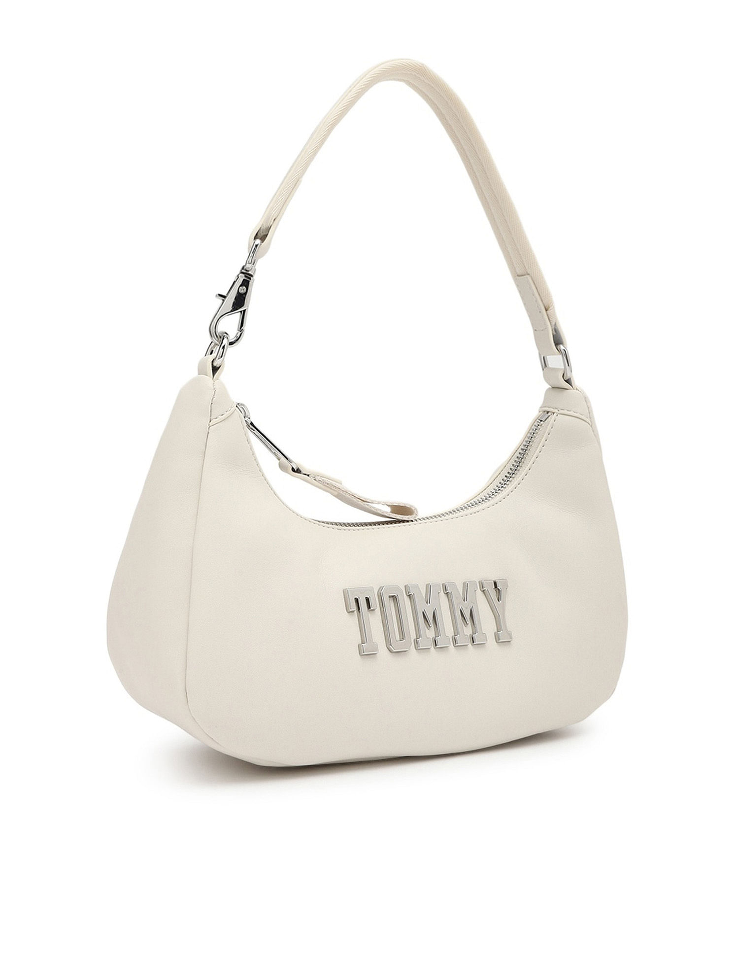 Tommy Hilfiger Logo Beige Pu Shoulder Bag