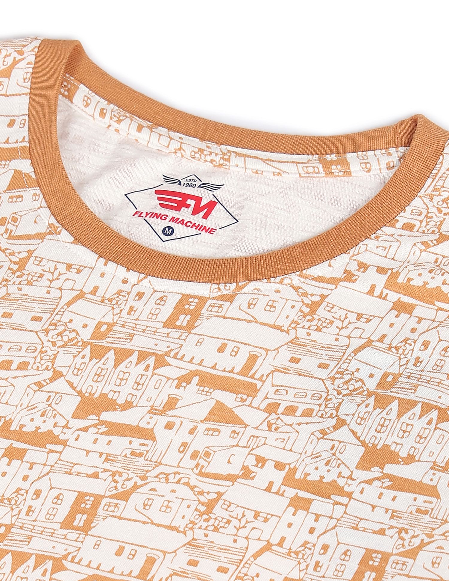 Flying Machine All Over Print Cotton T-Shirt