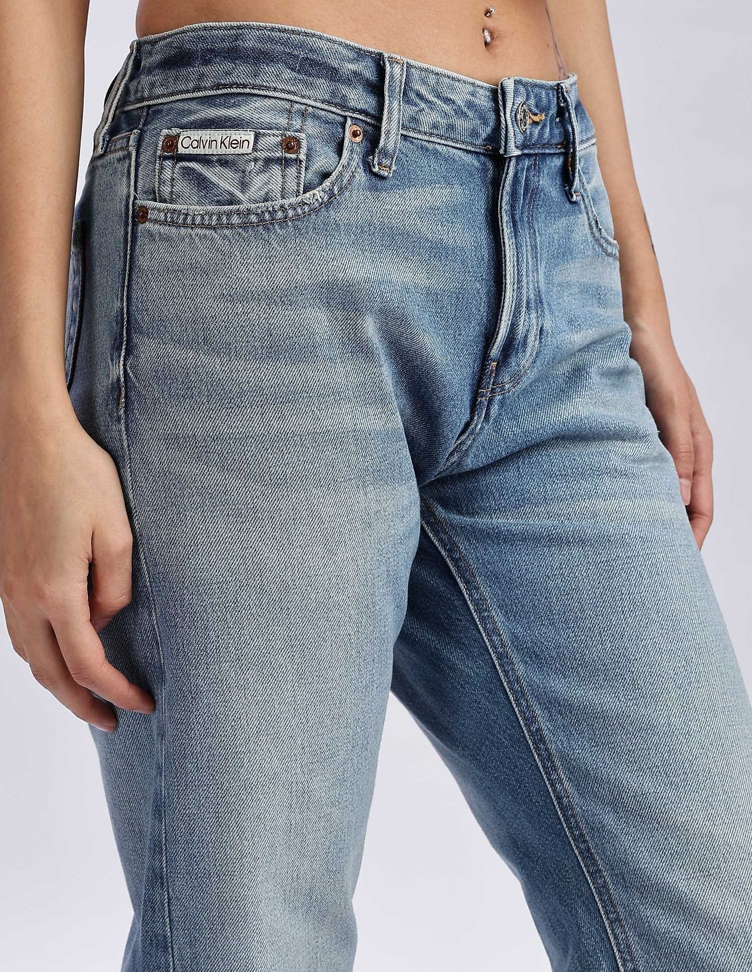 Calvin Klein Jeans Whiskered Bootcut-Fit Mid Rise Jeans