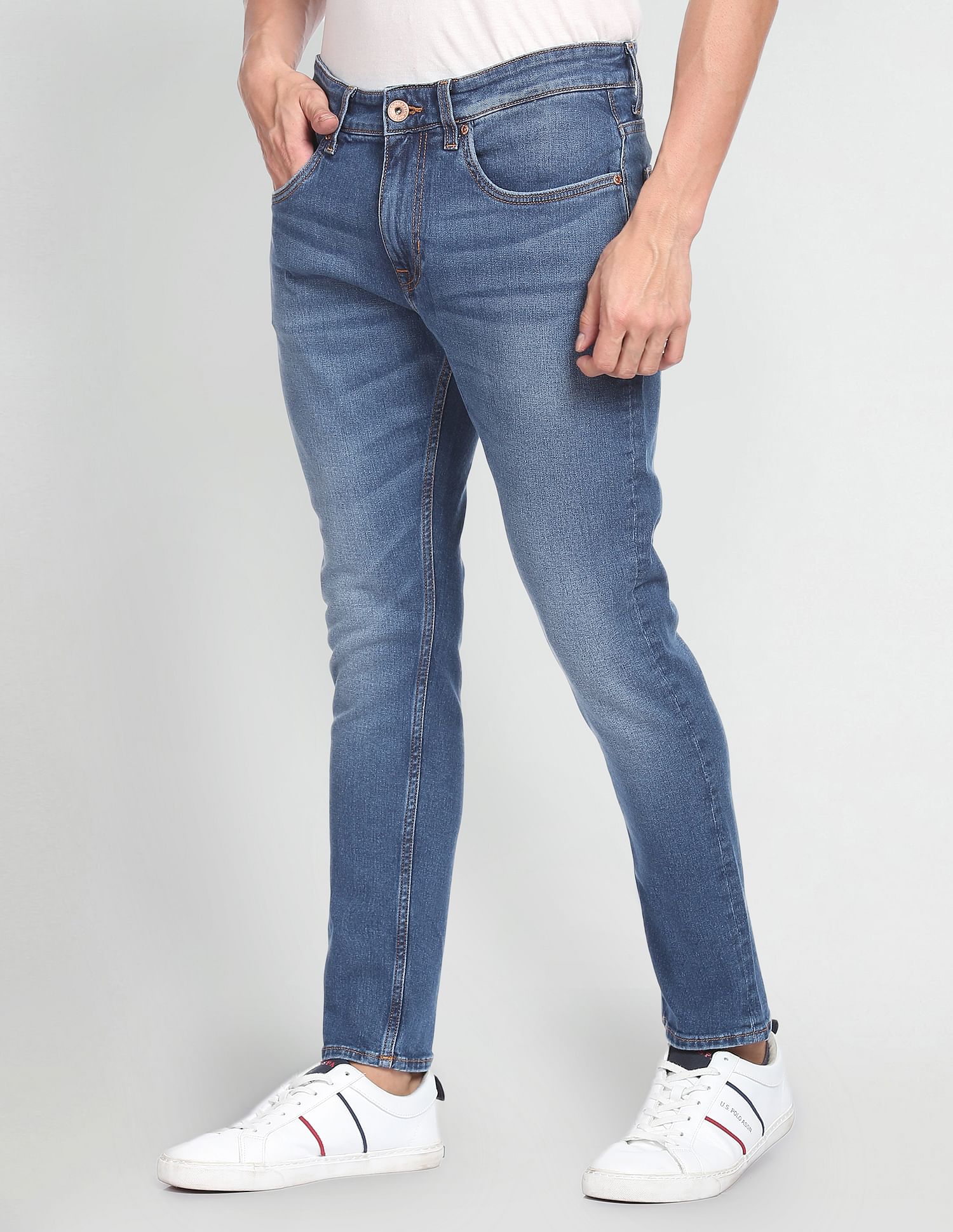 U.S. Polo Assn. Denim Co. Henry Cropped Fit Blue Jeans