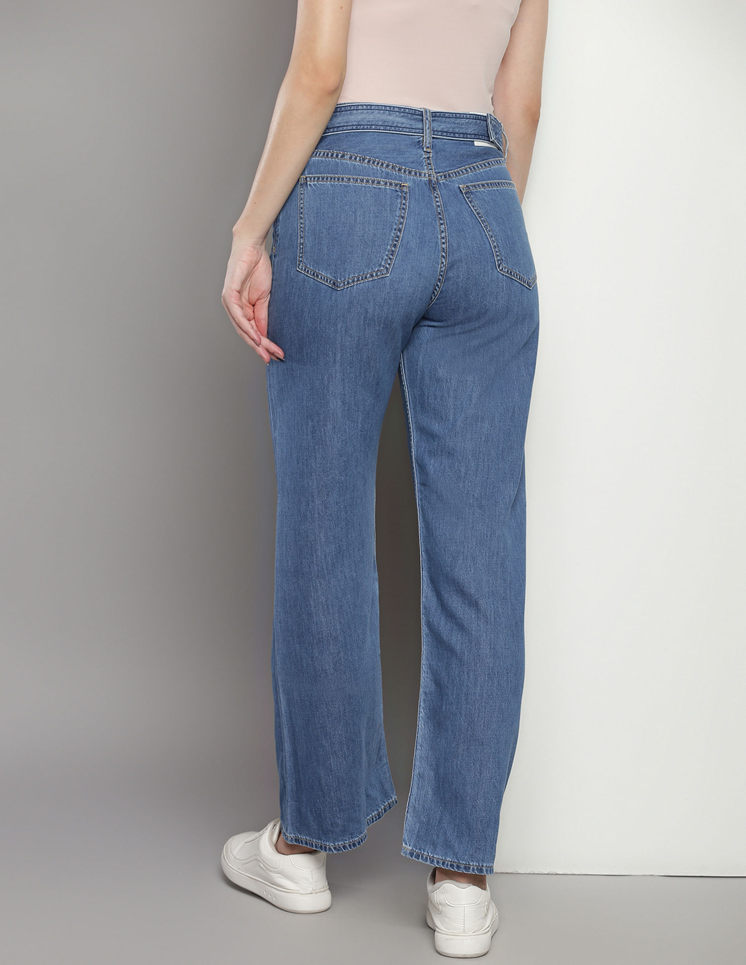 Calvin Klein High Rise Wide Leg Jeans