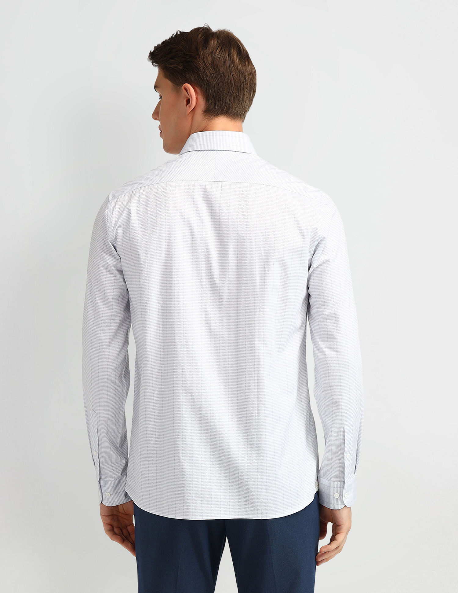 Arrow Italian Elegance Geometric Slim Fit Shirt