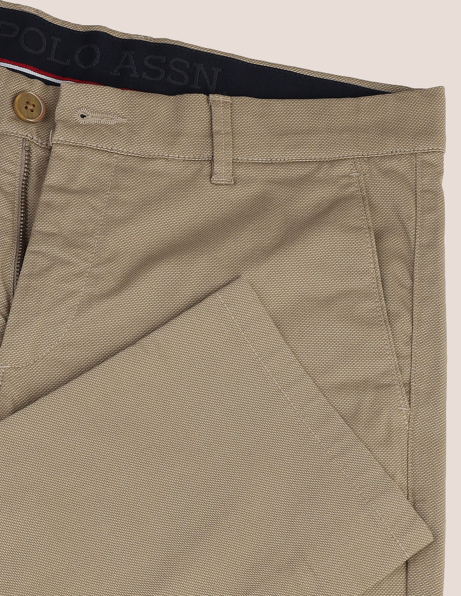 U.S. Polo Assn. Geometric Print Twill Slim Trousers