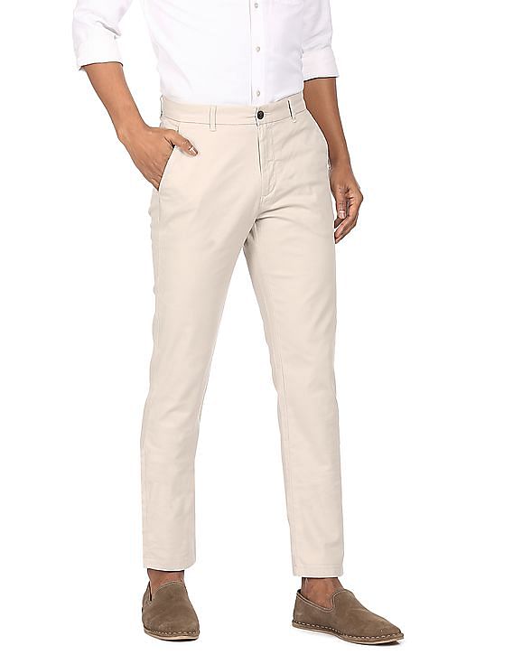 Buy Niheer's Casual Slim Fit Dobby Trousers Combo Khaki/Beige Color (Pack  of 2) at Amazon.in