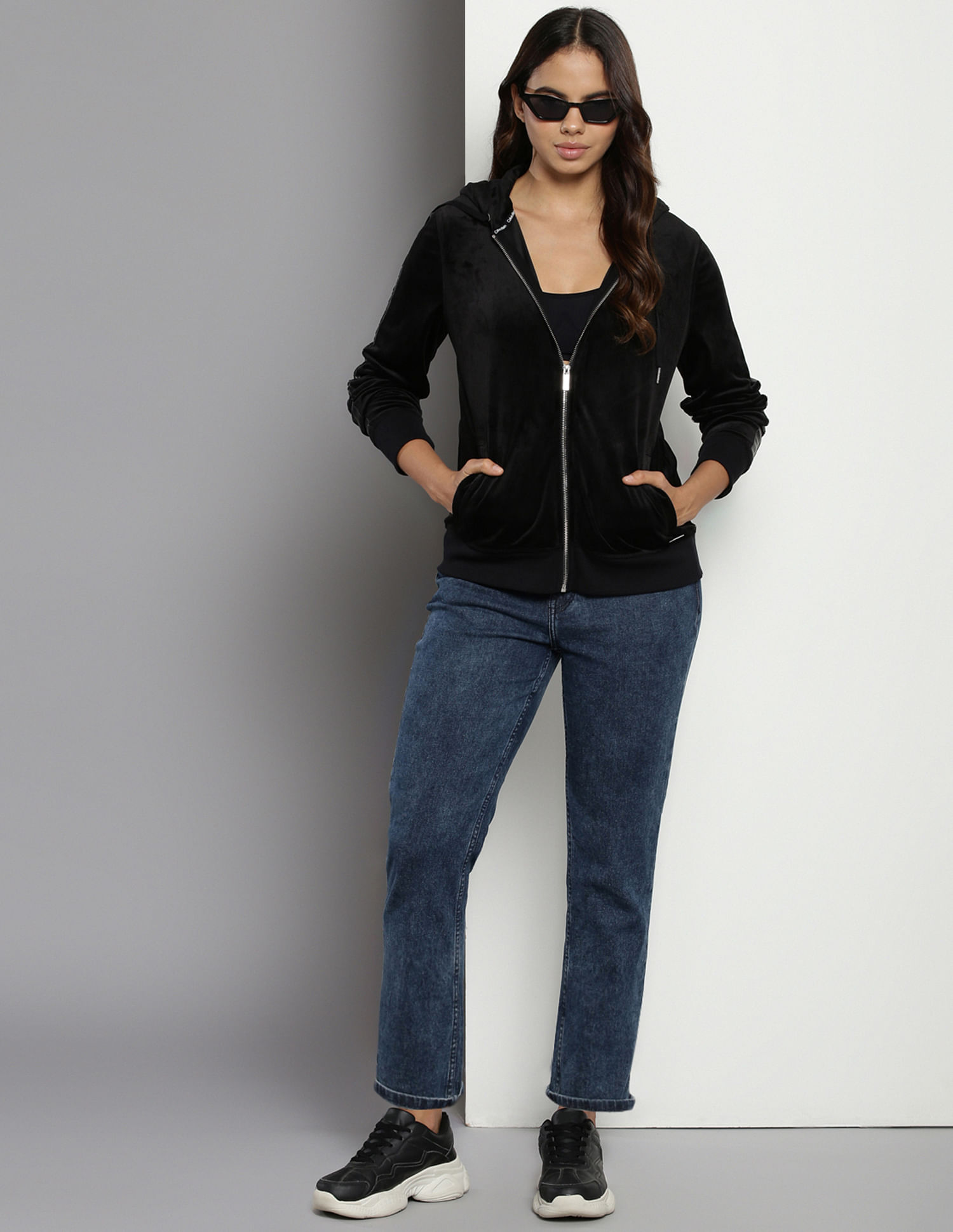 Calvin Klein Brand Tape Hooded Sweatshirt