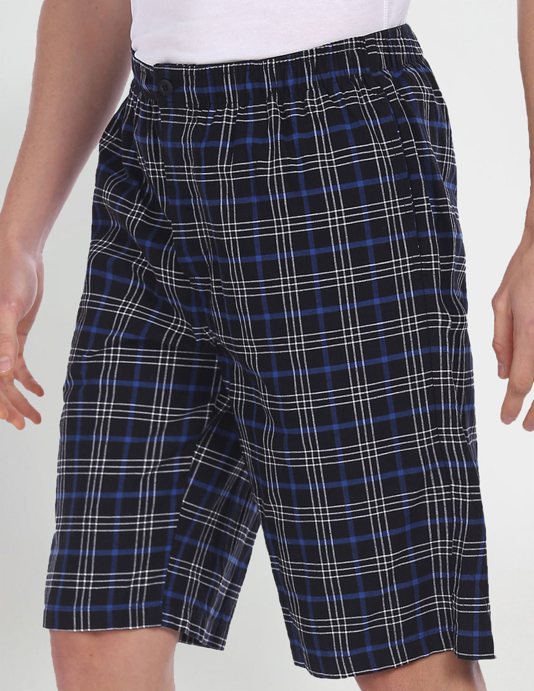 USPA Innerwear Pure Cotton Checked I692 Bermudas - Pack Of 1
