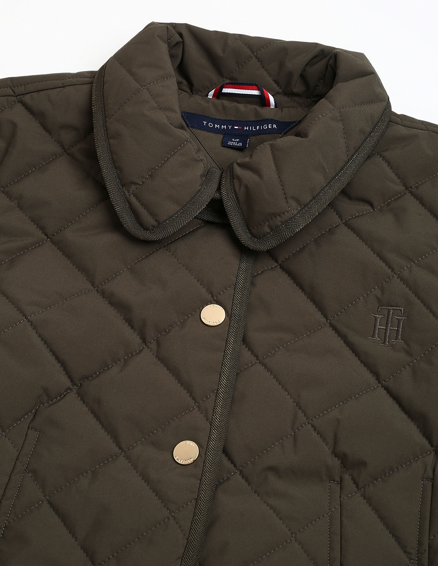 Tommy Hilfiger Spread Collar Quilted Jacket