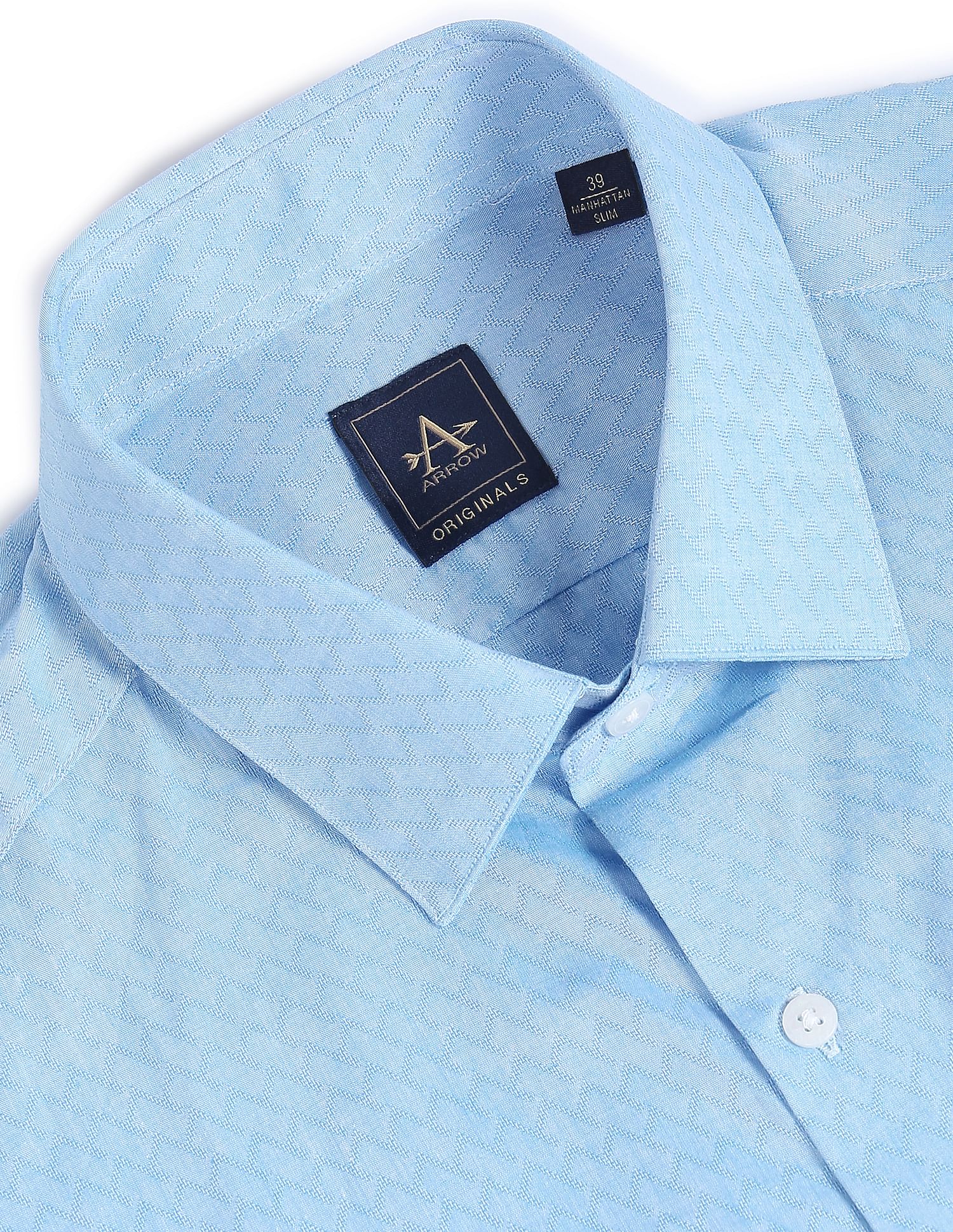 Arrow Self Design Manhattan Slim Fit Shirt