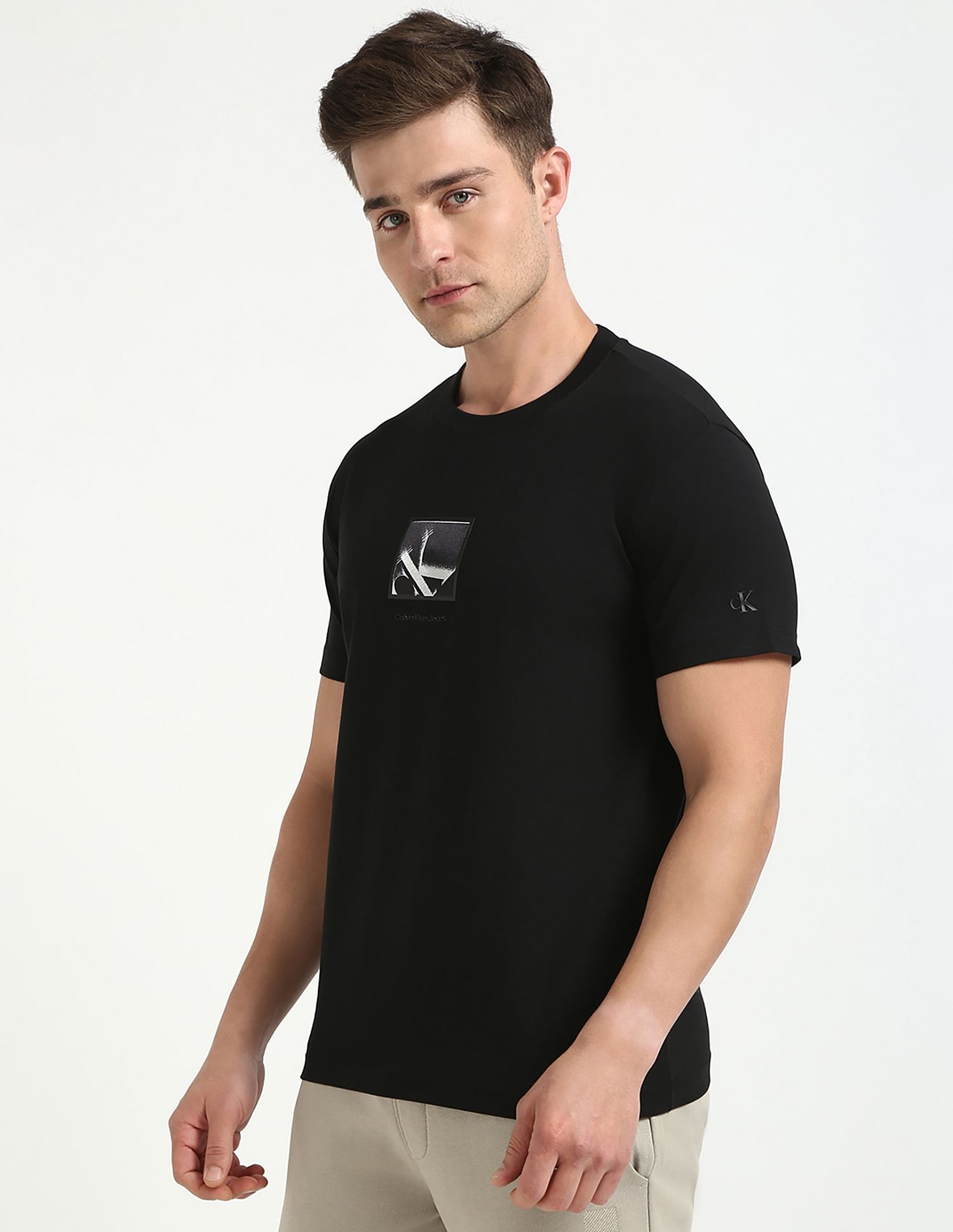 Calvin Klein Mens Black Logo T-Shirts