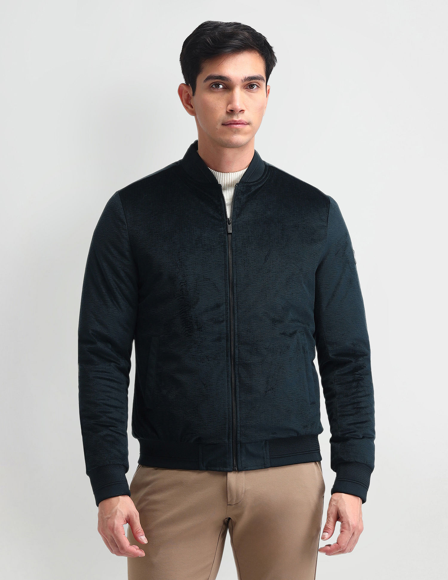Arrow Sport Stand Neck Bomber Jacket