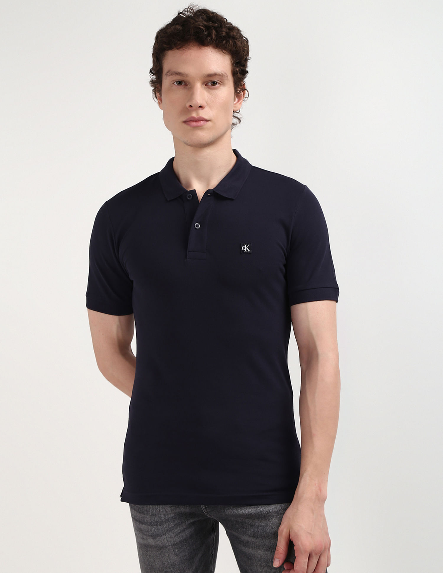 Calvin Klein Sustainable Embroidered Logo Polo Shirt