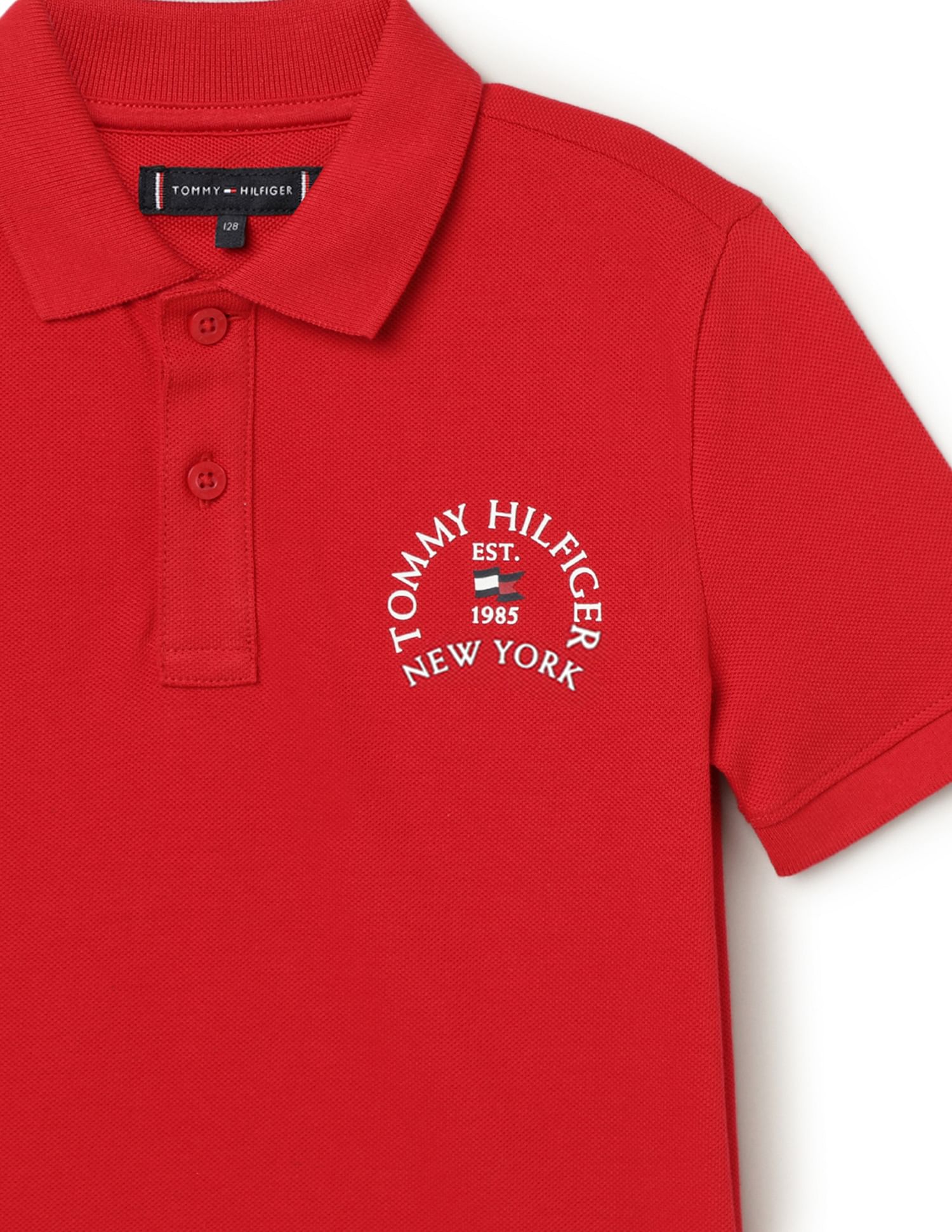 Tommy Hilfiger Kids Boys Nautical Arch Print Polo T-Shirt