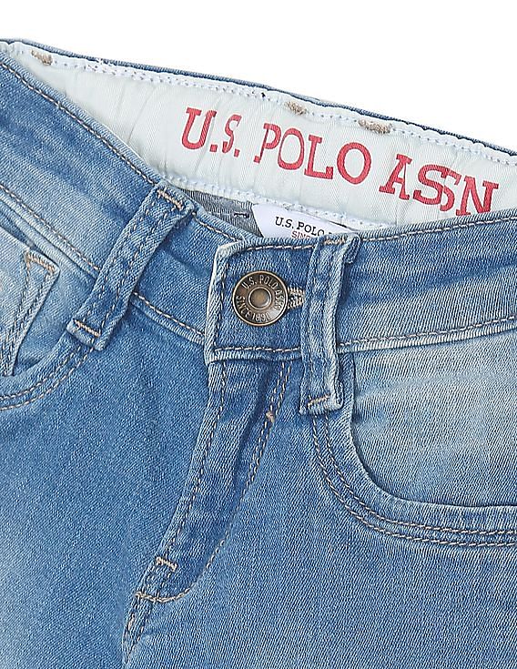 Buy U.S. Polo Assn. Kids Mid Rise Stone Wash Jeans - NNNOW.com