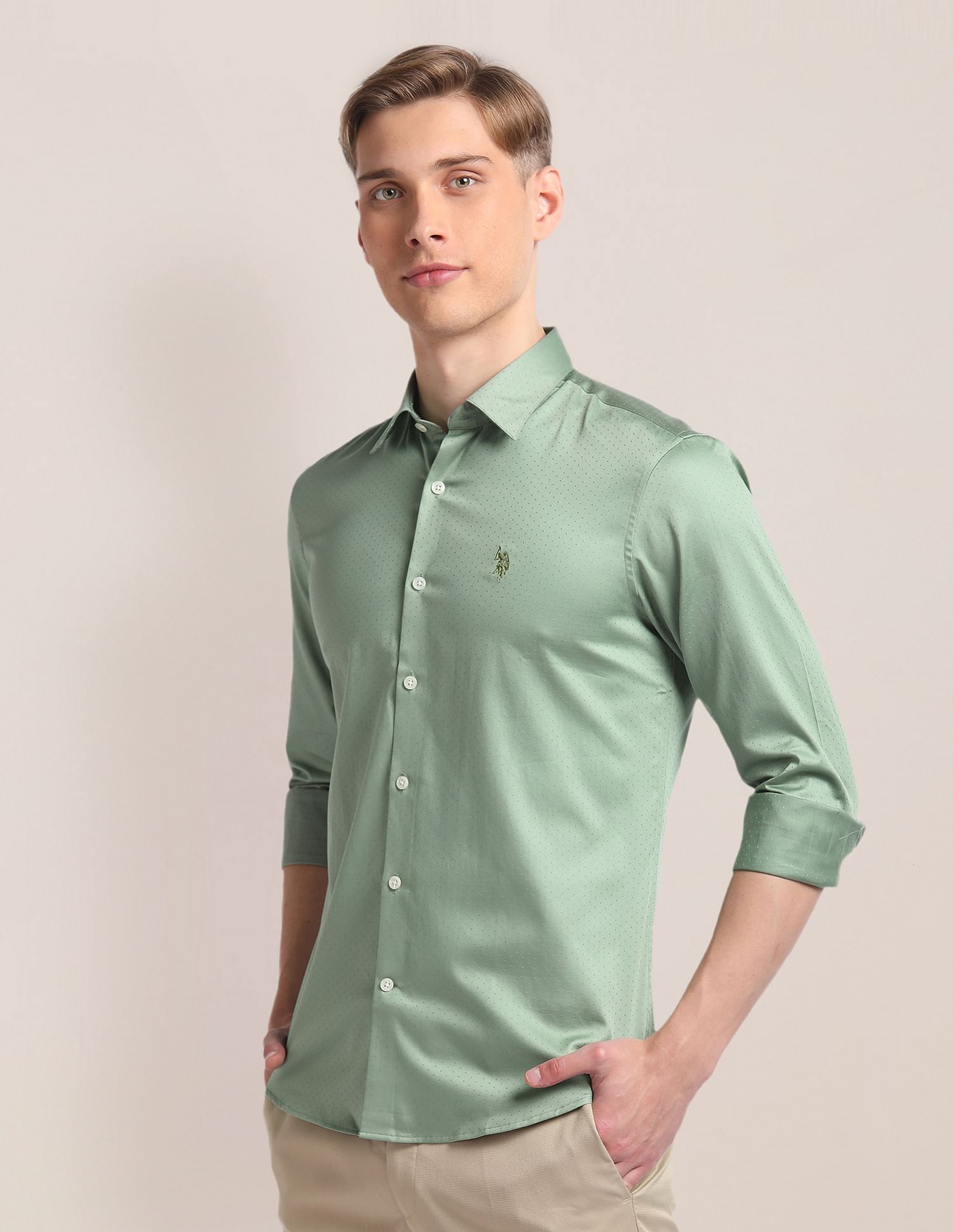 U.S. Polo Assn. Self Design Premium Shirt