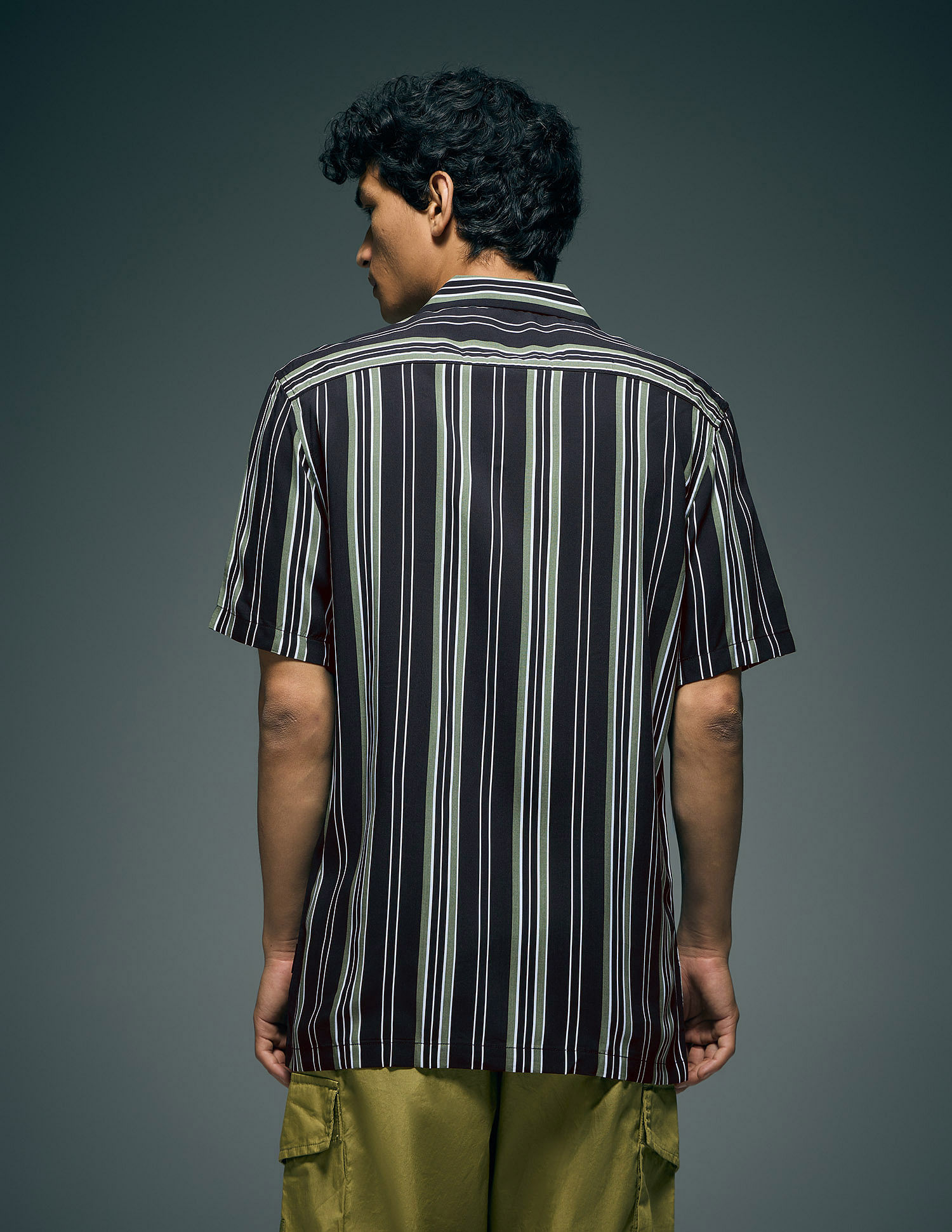 Flying Machine Vertical Striped Original Cuban Shirt