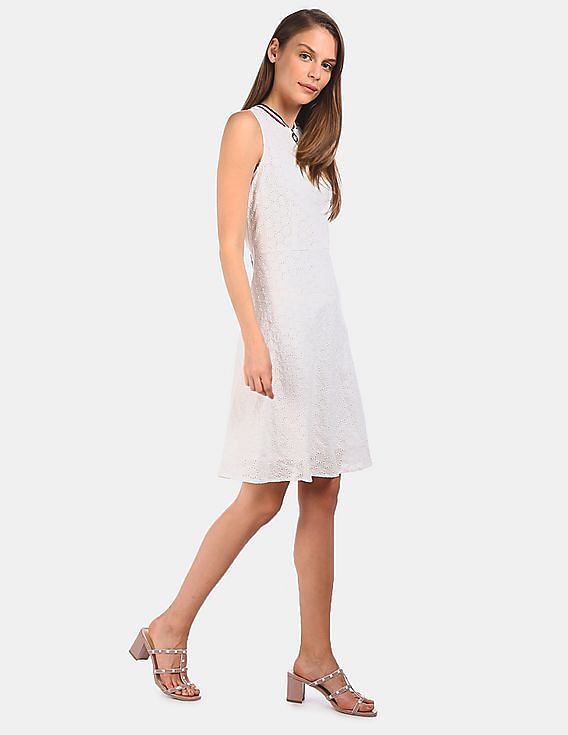 tommy hilfiger white eyelet dress