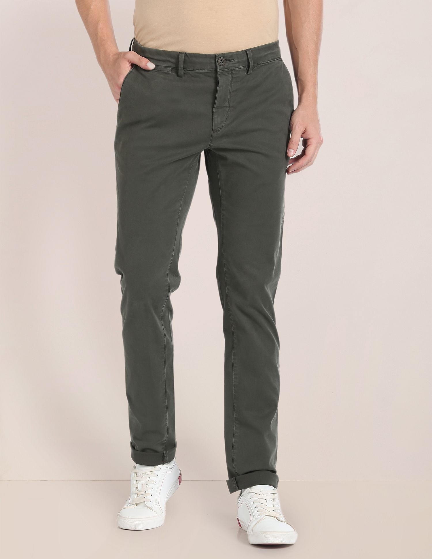 U.S. Polo Assn. Flat Front Solid Trousers