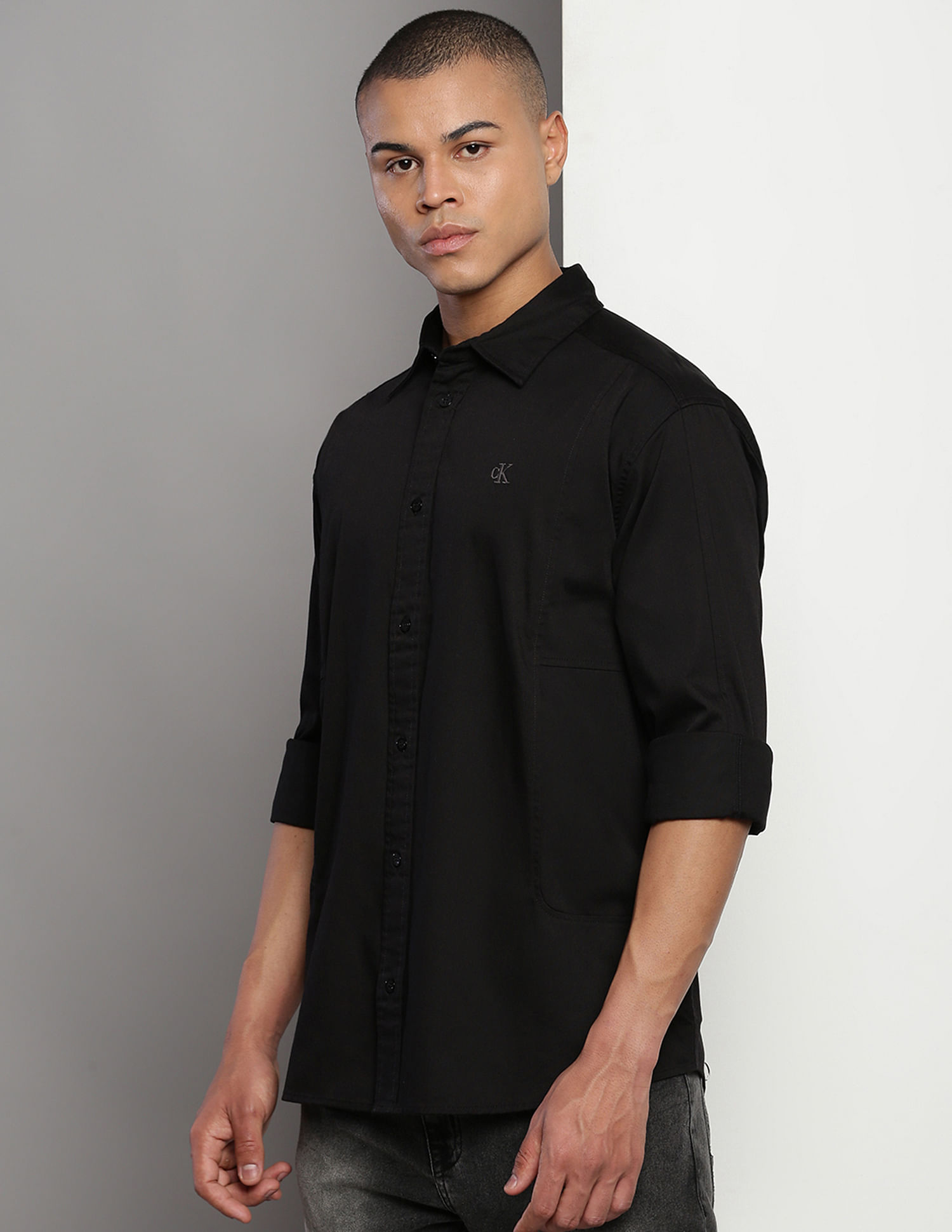Calvin Klein Relaxed Fit Brand Print Shirt