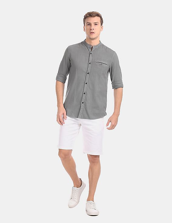 Buy U.S. Polo Assn. Denim Co. Mandarin Collar Long Sleeve