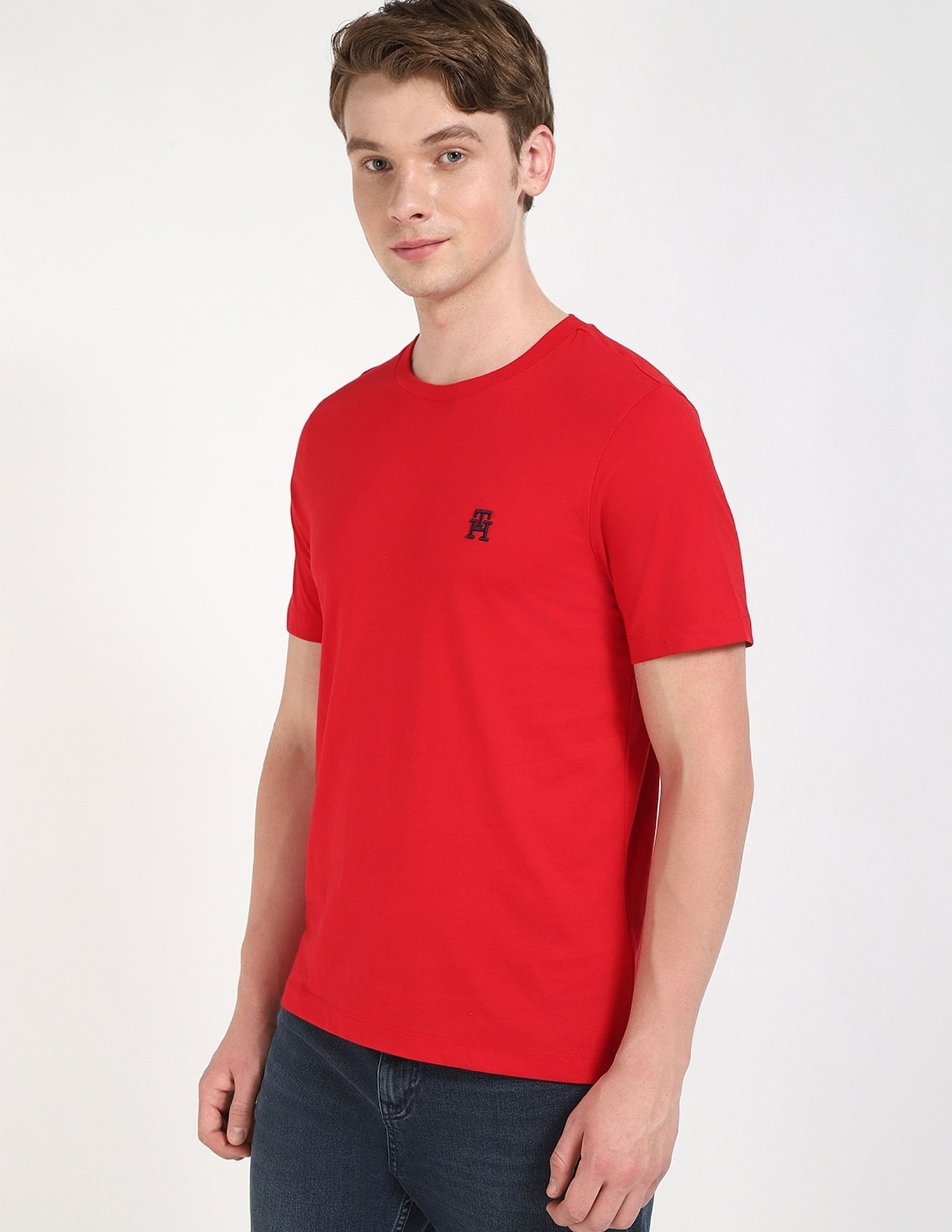 Tommy Hilfiger Solid Regular-Fit Cotton T-Shirt