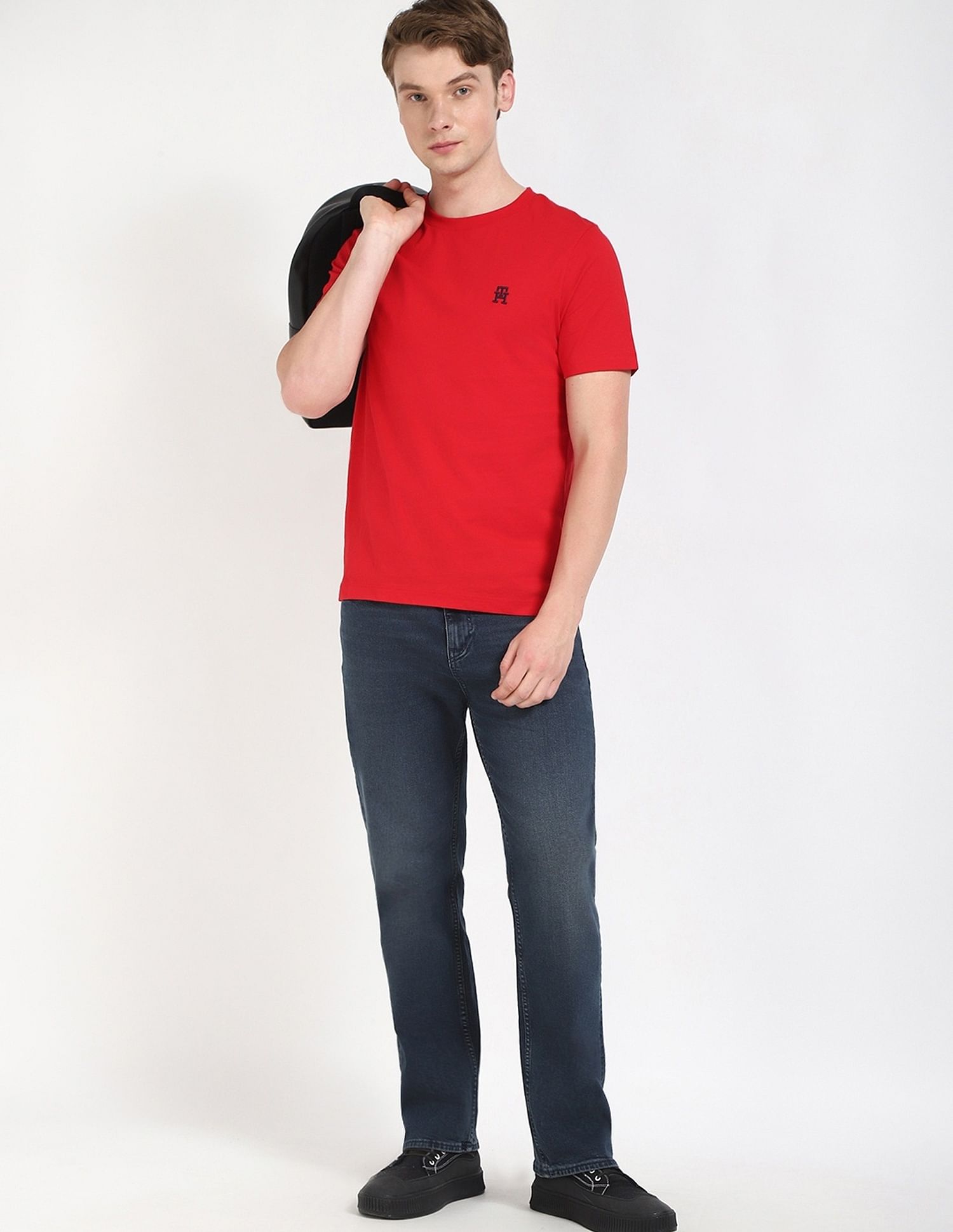 Tommy Hilfiger Solid Regular-Fit Cotton T-Shirt