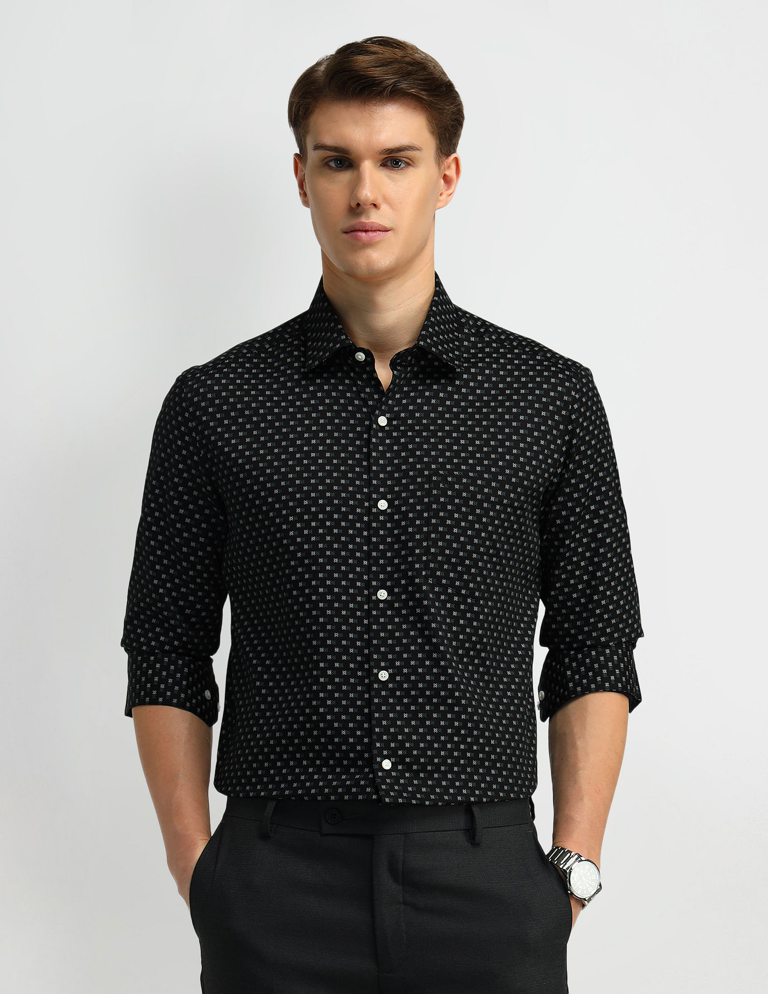 Arrow Manhattan Slim Fit Satin Shirt