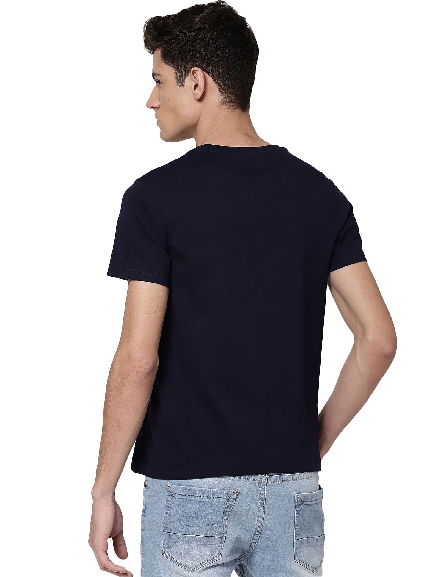 AD by Arvind Crew Neck Graphic Print T-Shirt