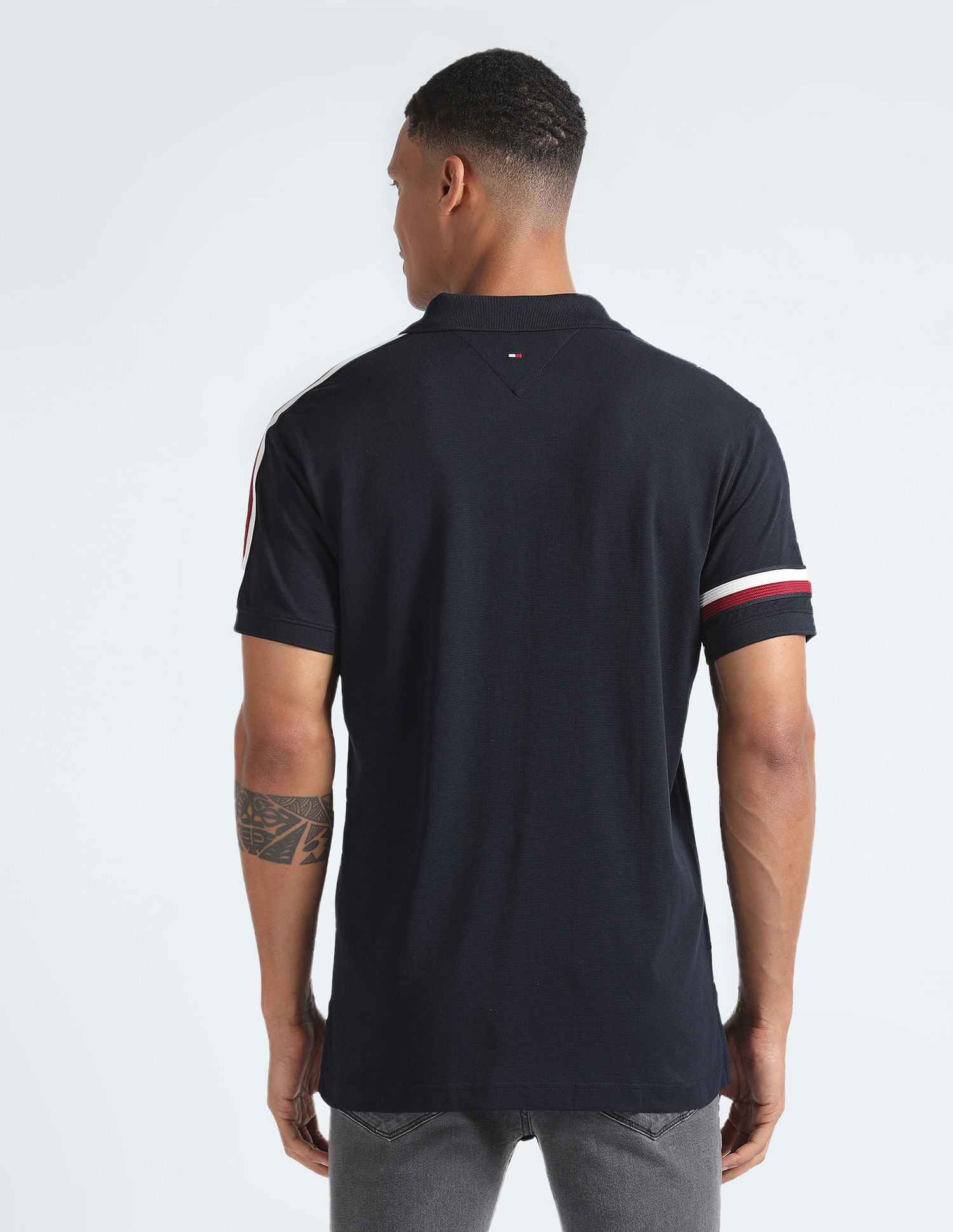 Tommy Hilfiger NEW GLOBAL STRIPE CREWNECK Marine - Fast delivery