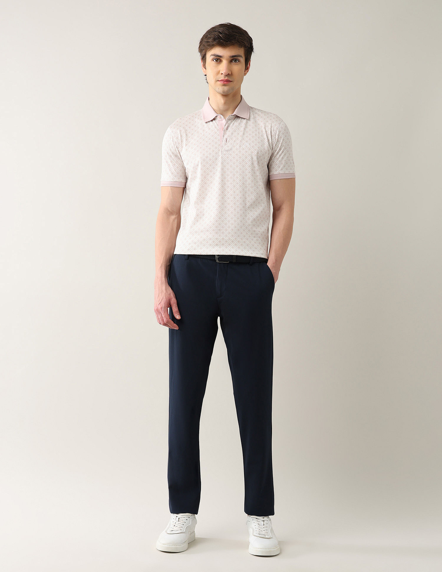 Arrow Geometric Printed Regular Fit Polo Shirt