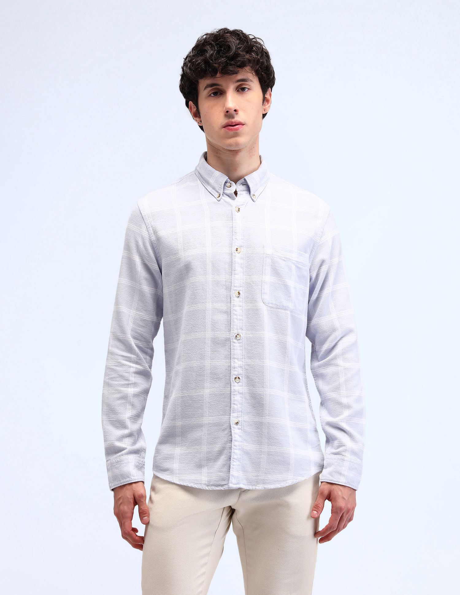 Flying Machine Dupplin Checked Slim Fit Shirt
