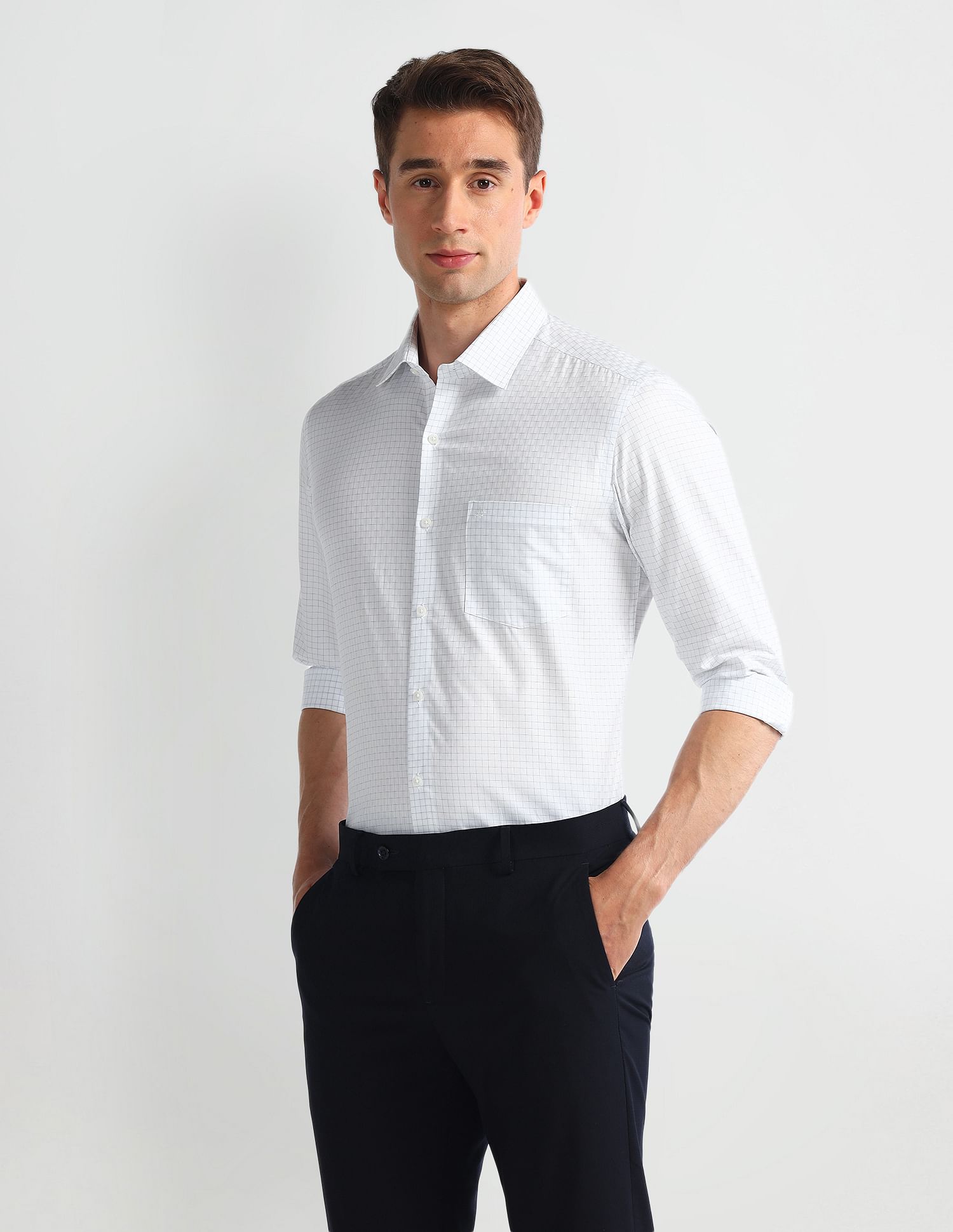 Arrow All-Over Printed Manhattan Slim Fit Shirt